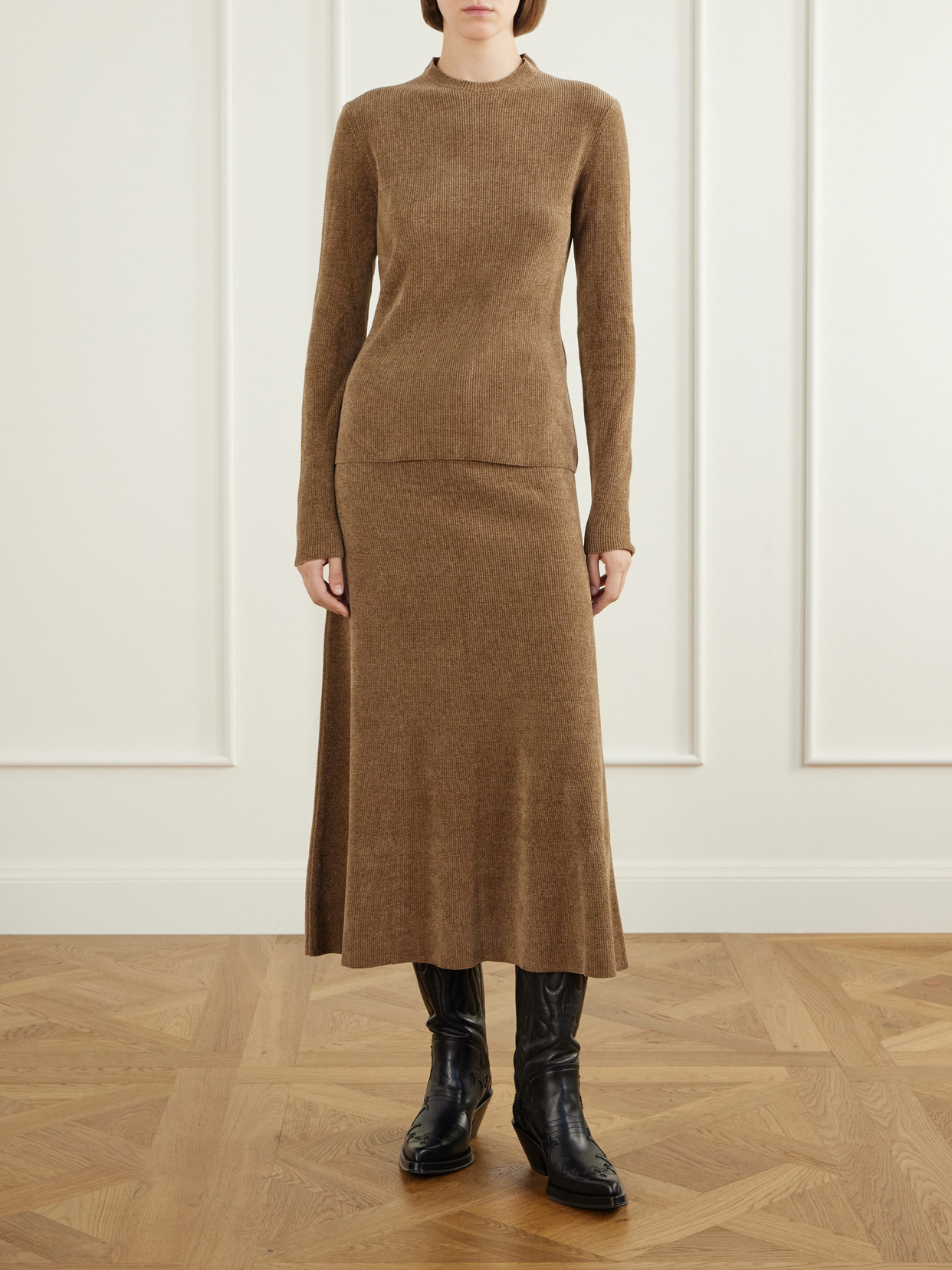 Ribbed Silk Sweater