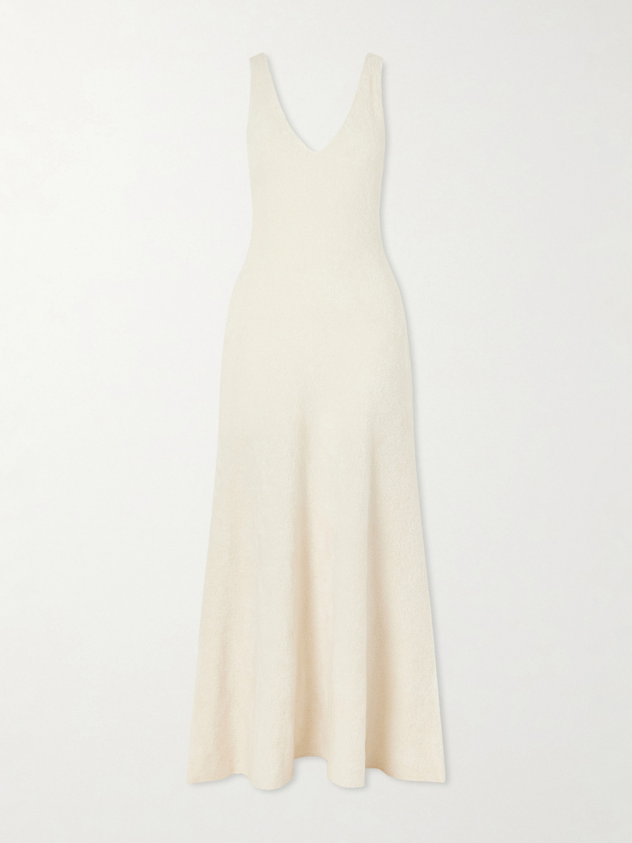 Gabriela Hearst Lady Hall Plush-effect Cashmere And Silk-blend Maxi Dress In Neutrals