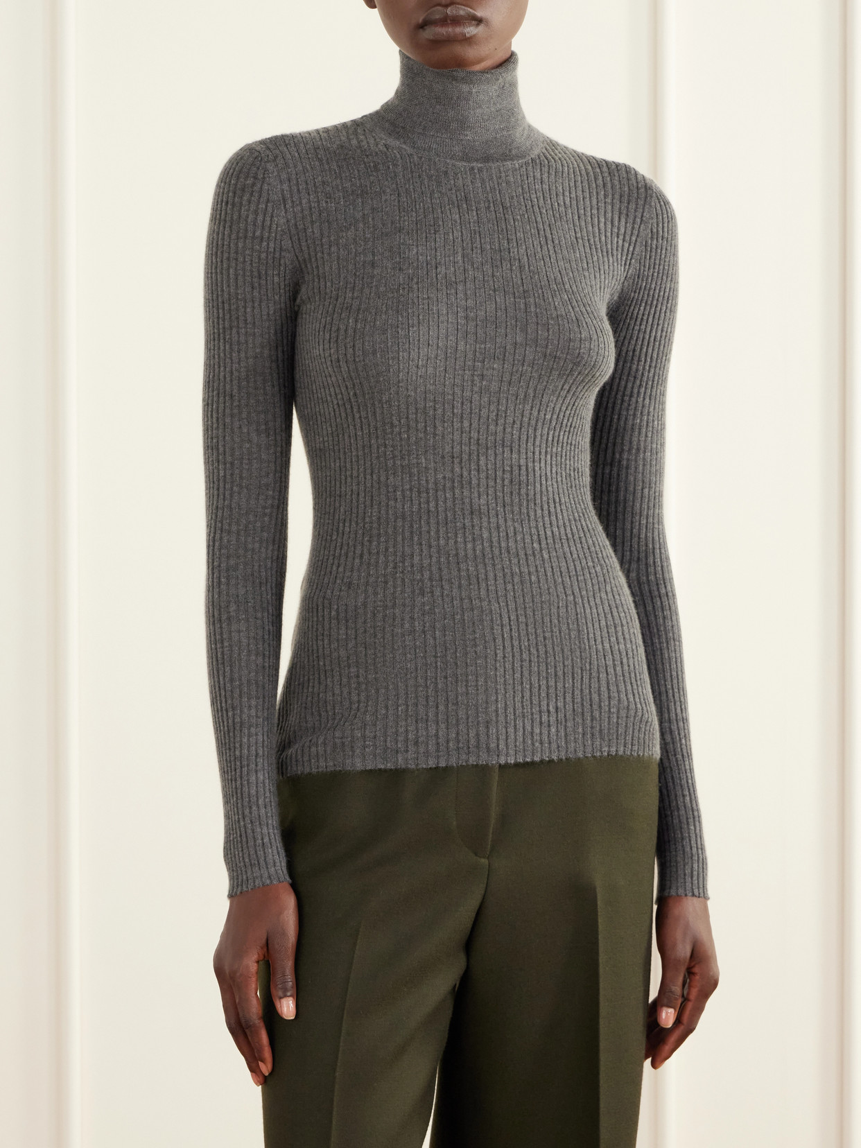 Peppe Ribbed Cashmere-Blend Sweater