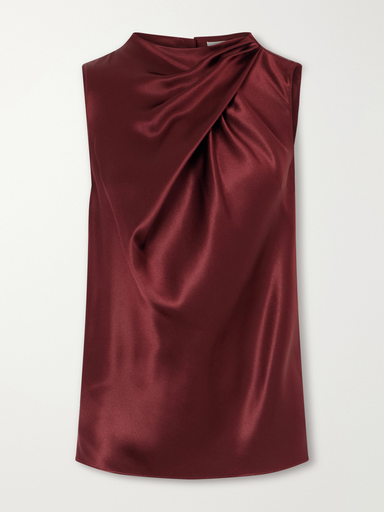 Melina Draped Silk-Satin Blouse