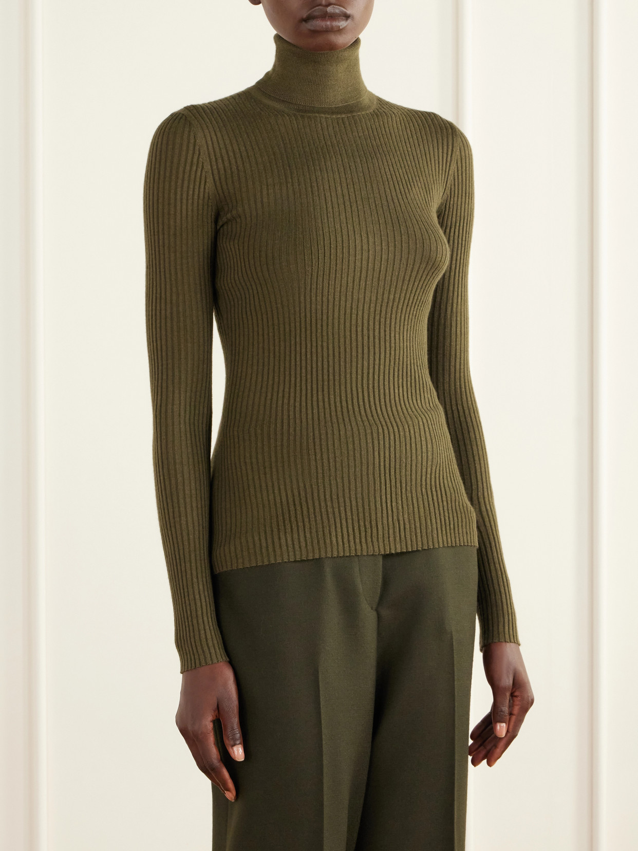 Peppe Ribbed Cashmere-Blend Sweater