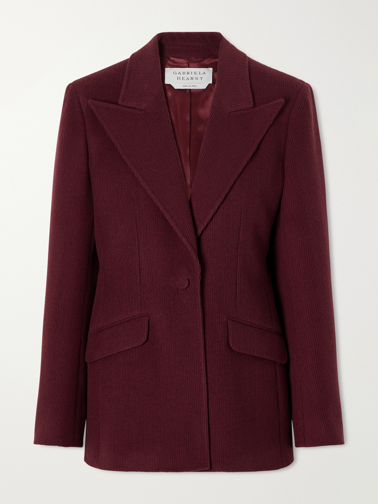 Gabriela Hearst Leiva Cashmere And Wool-blend Blazer In Purple