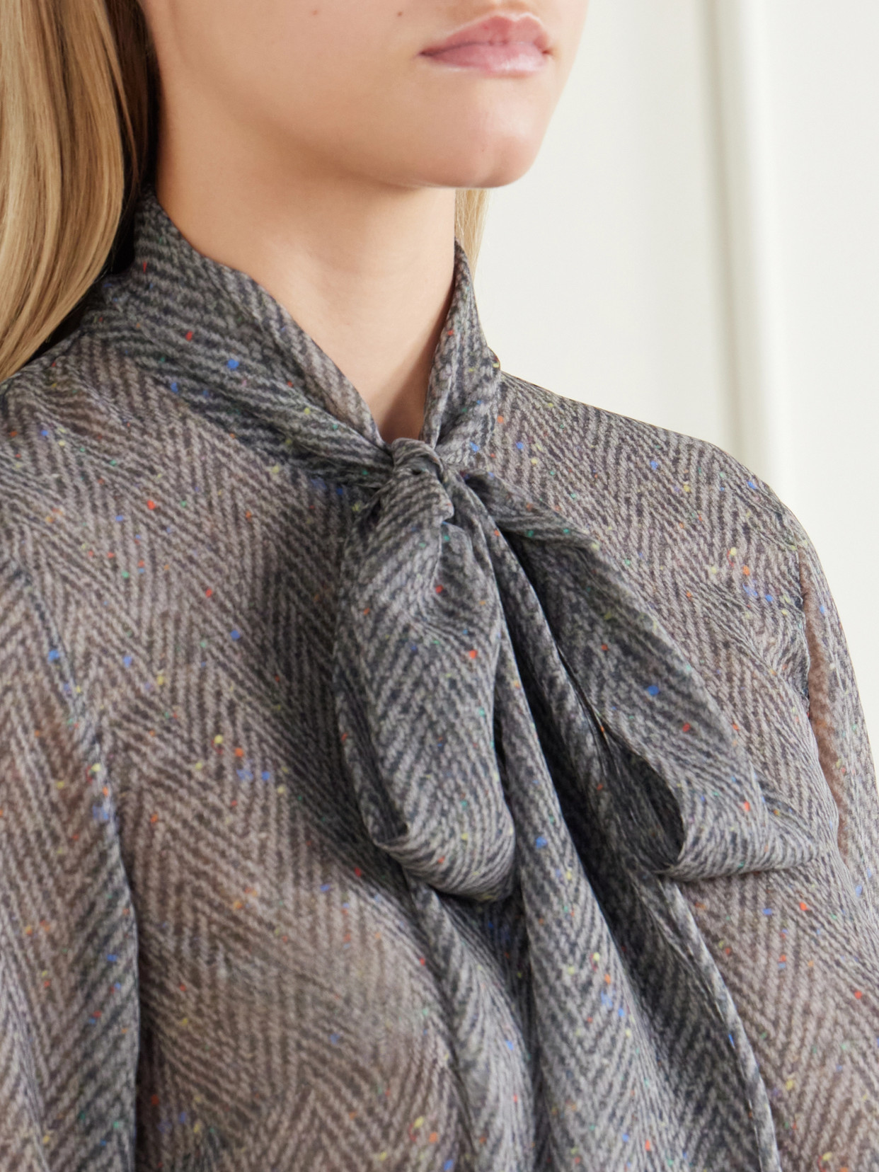 Shildon Printed Silk-Satin Blouse