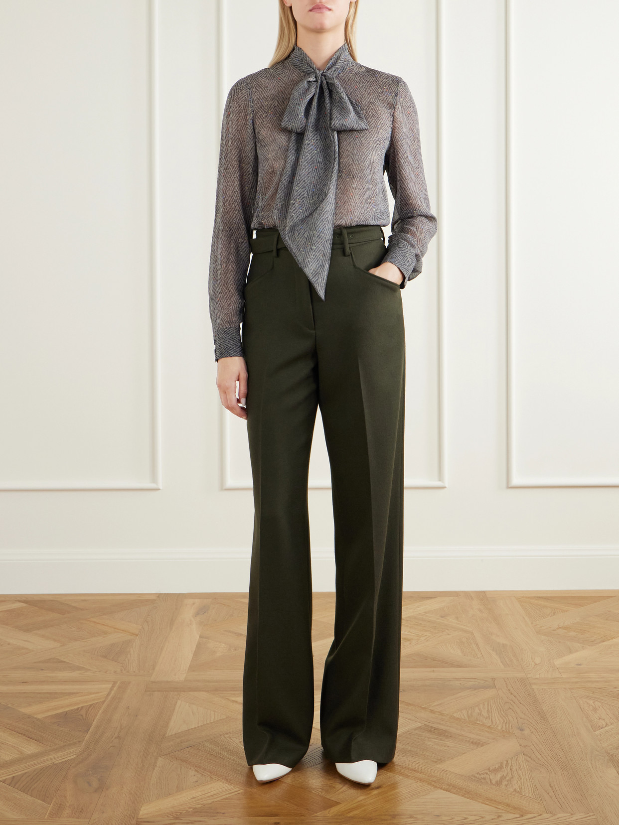 Shildon Printed Silk-Satin Blouse