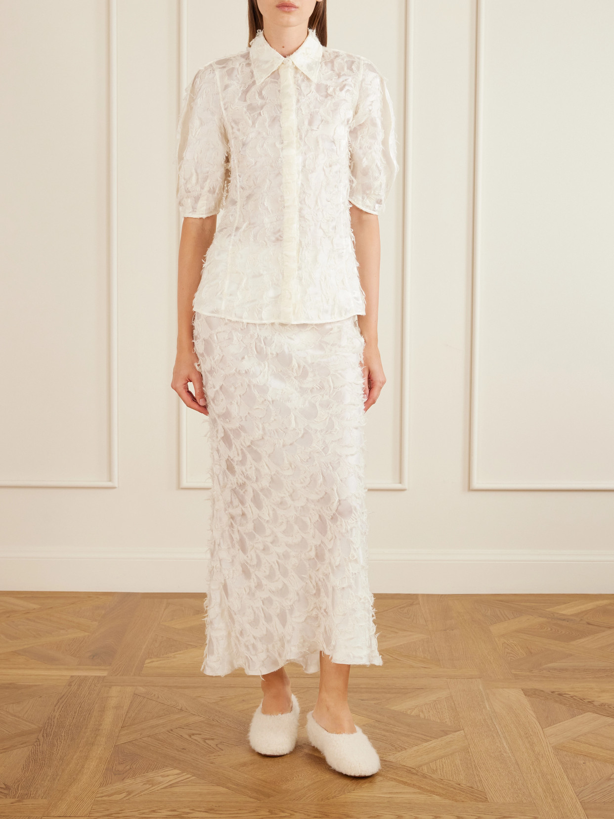 Frei Fil Coupè Silk And Wool-Blend Maxi