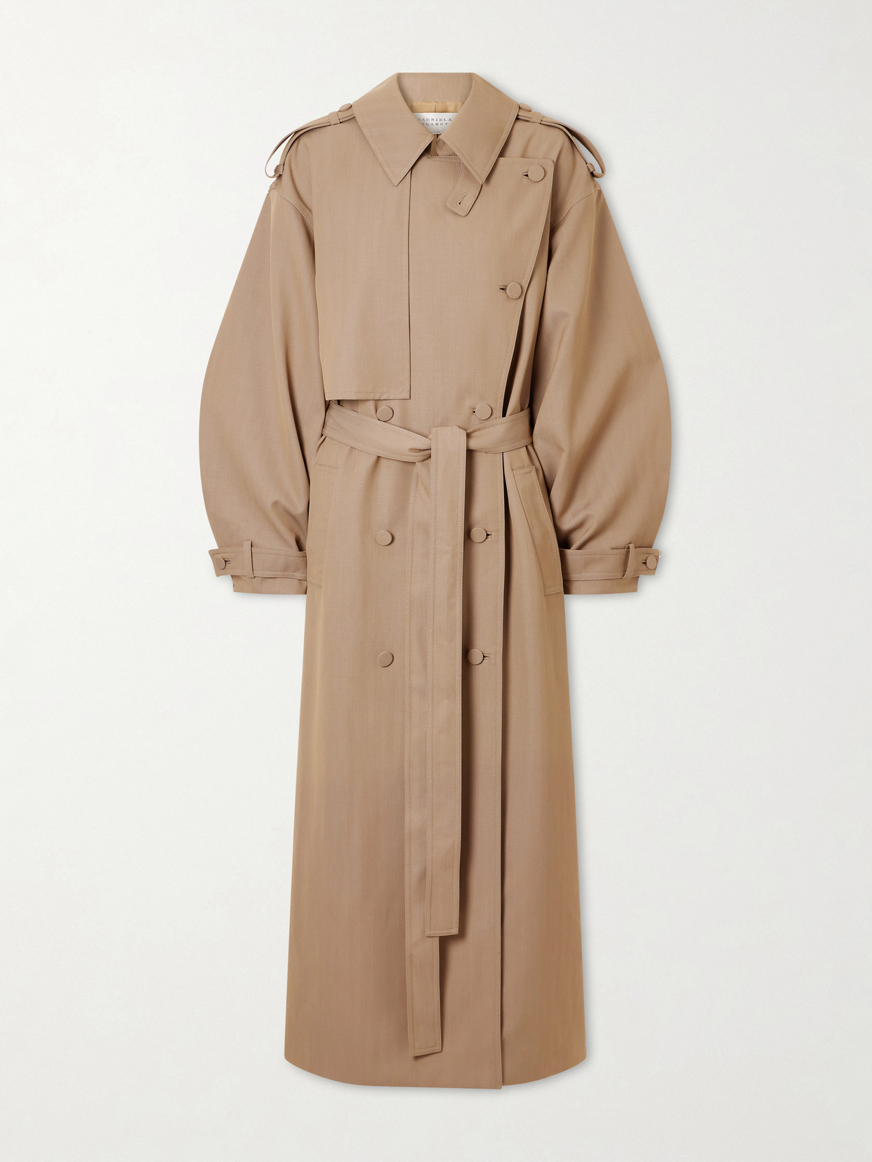 Gabriela Hearst Tellus Double-breasted Virgin Wool Trench Coat In Neutral