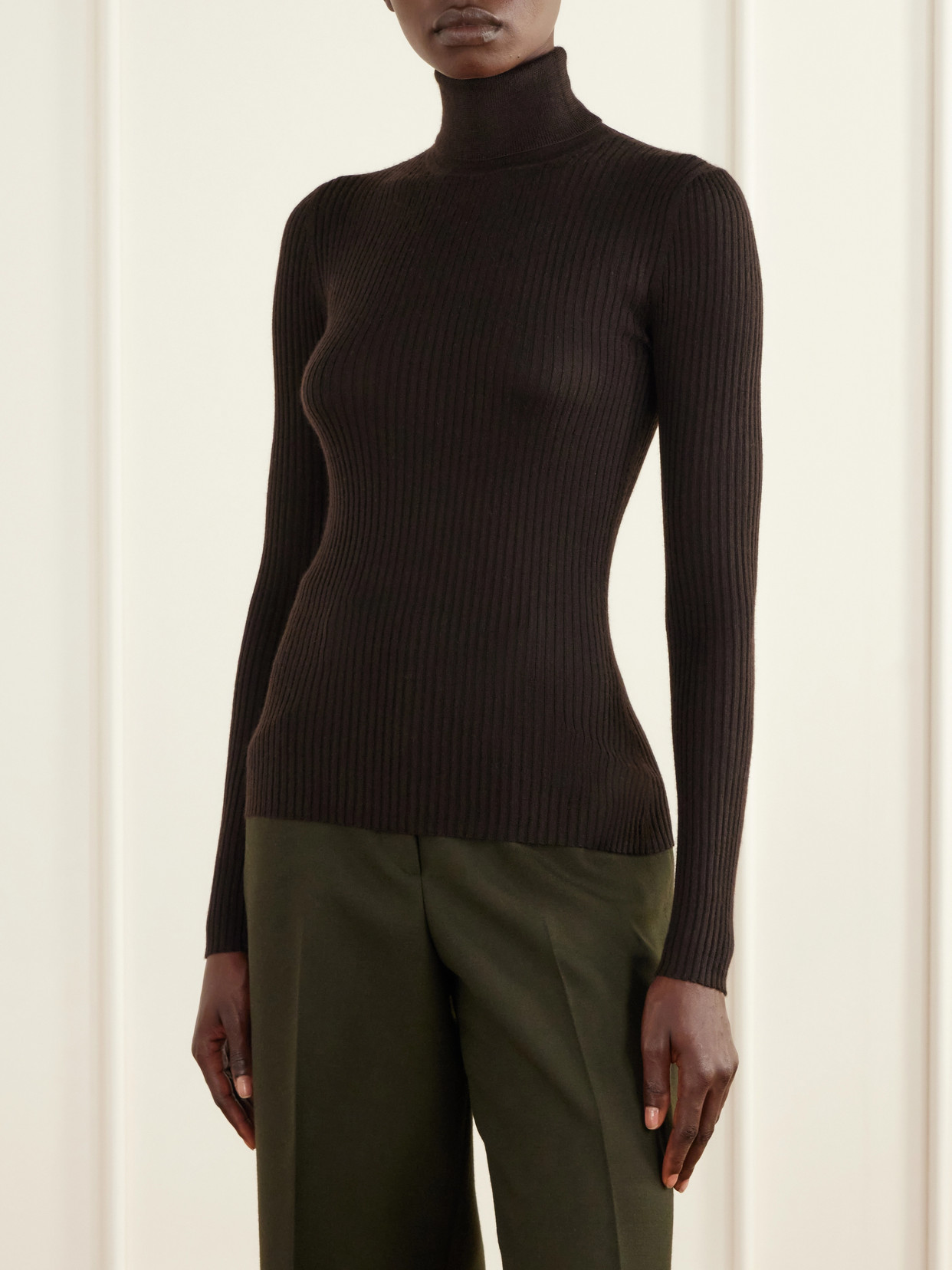 Peppe Ribbed Cashmere-Blend Sweater