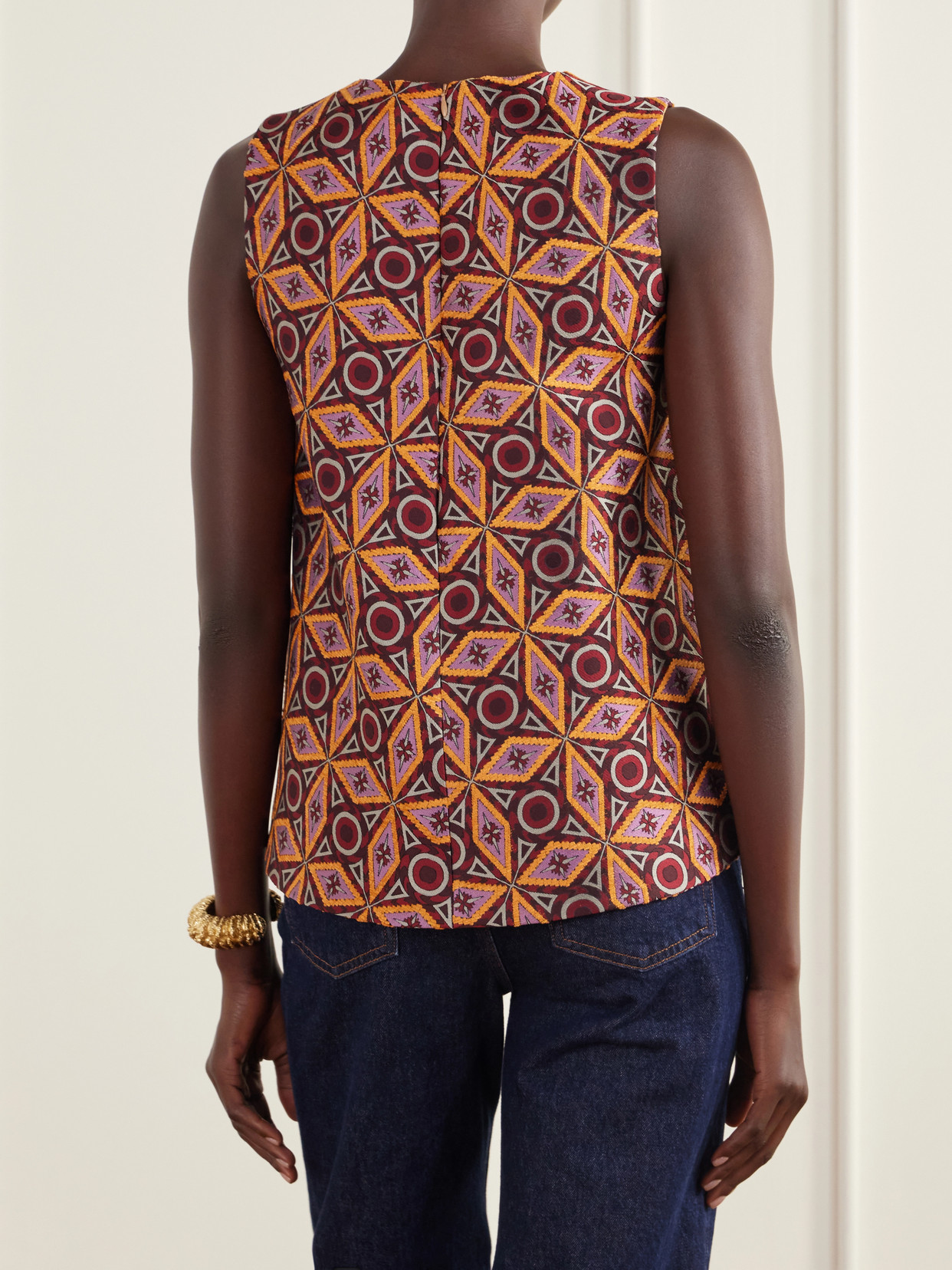 La Scala Jacquard-Twill Top