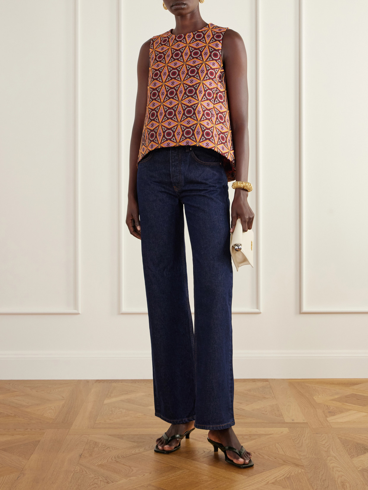 La Scala Jacquard-Twill Top