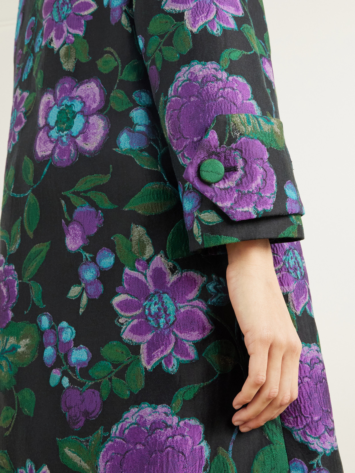 Precious Floral-Jacquard Coat