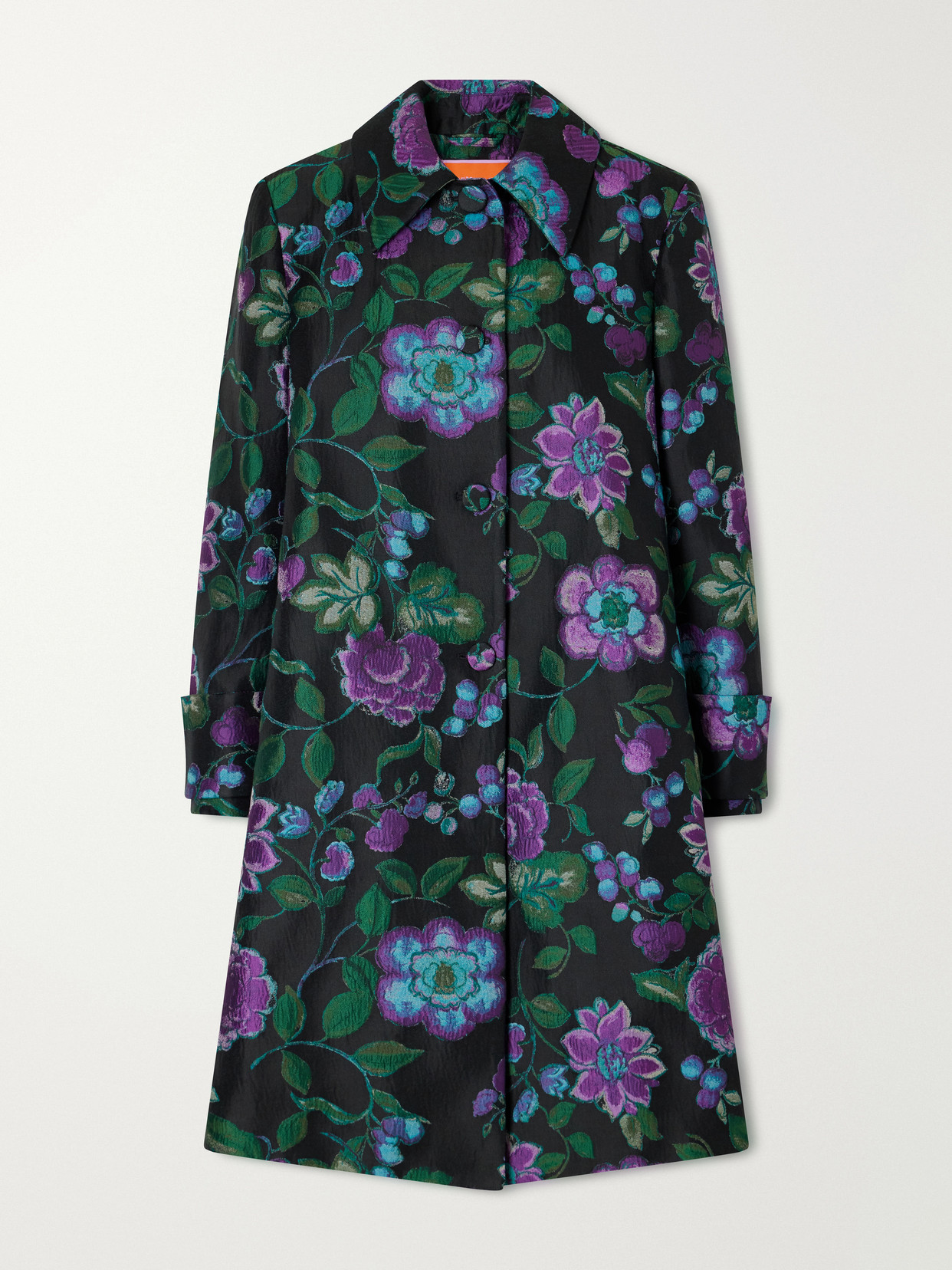 Precious Floral-Jacquard Coat