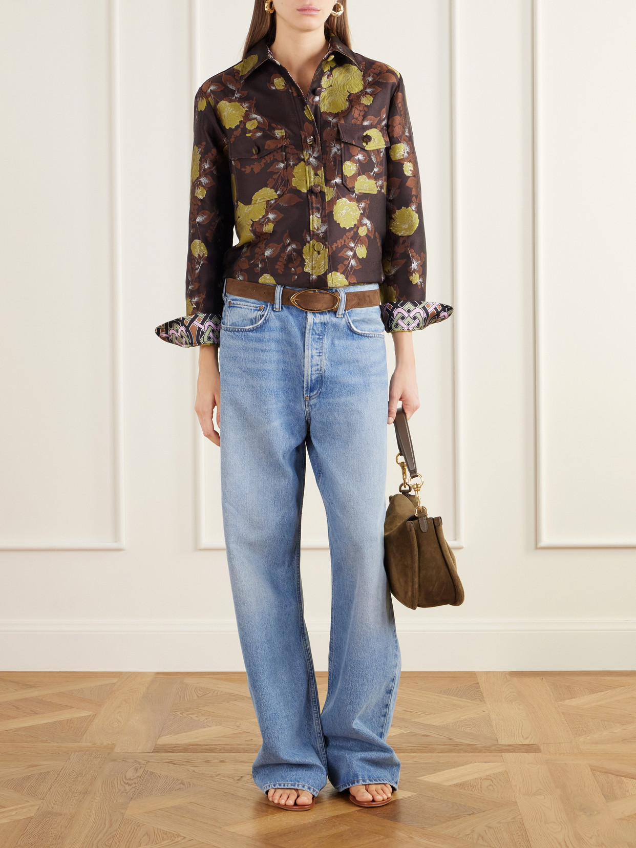 Better Than Your Boyfriend'S Floral-Jacquard Twill Jacket