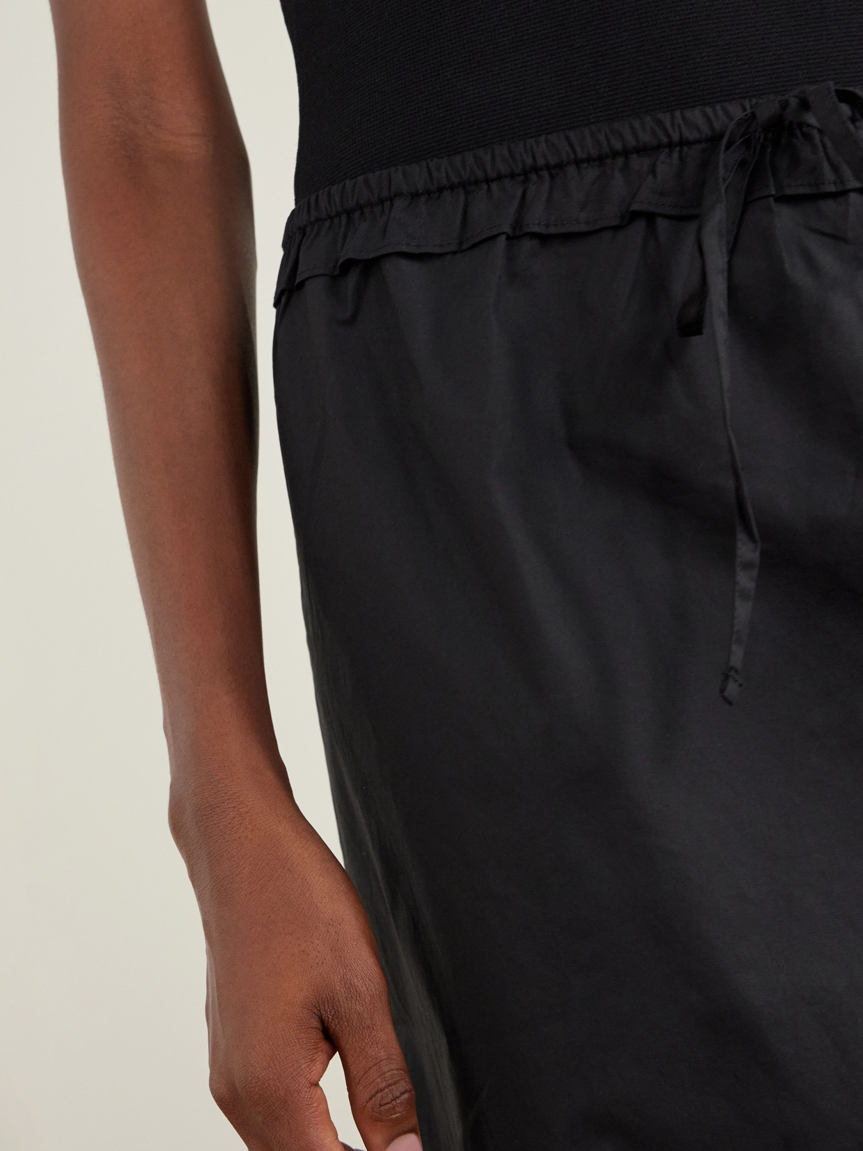 One Frill Organic Cotton-Poplin Knee-Length Skirt