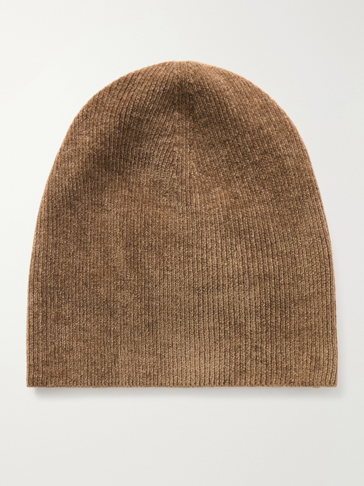 Gabriela Hearst Spire Ribbed Silk Beanie In Brown