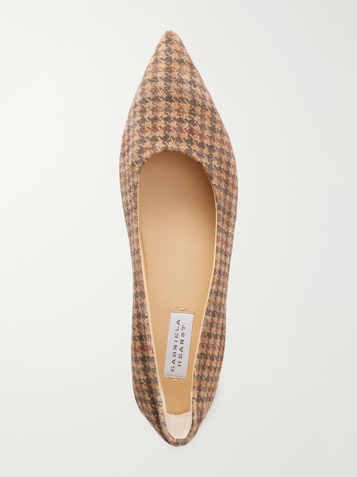 Fleur Printed Houndstooth Flats