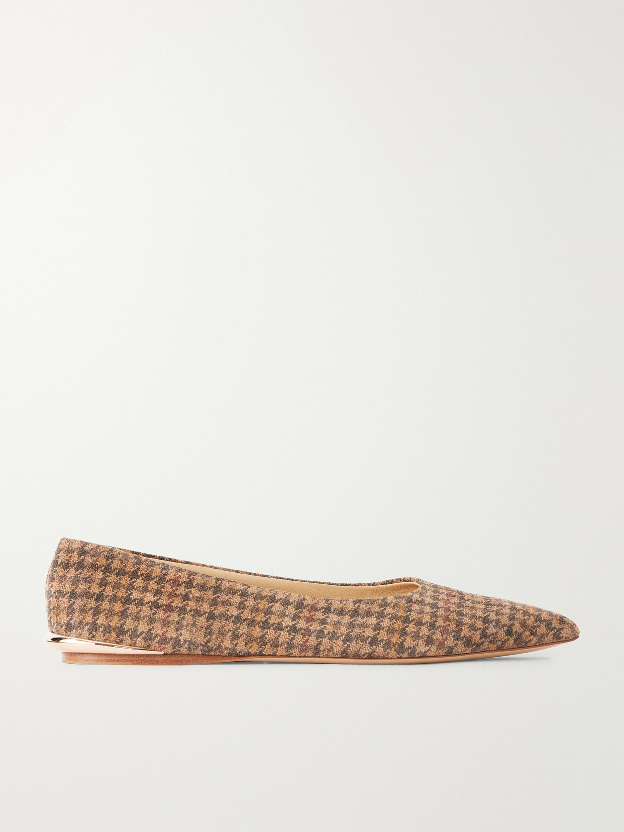 Gabriela Hearst Fleur Printed Suede Flats In Brown