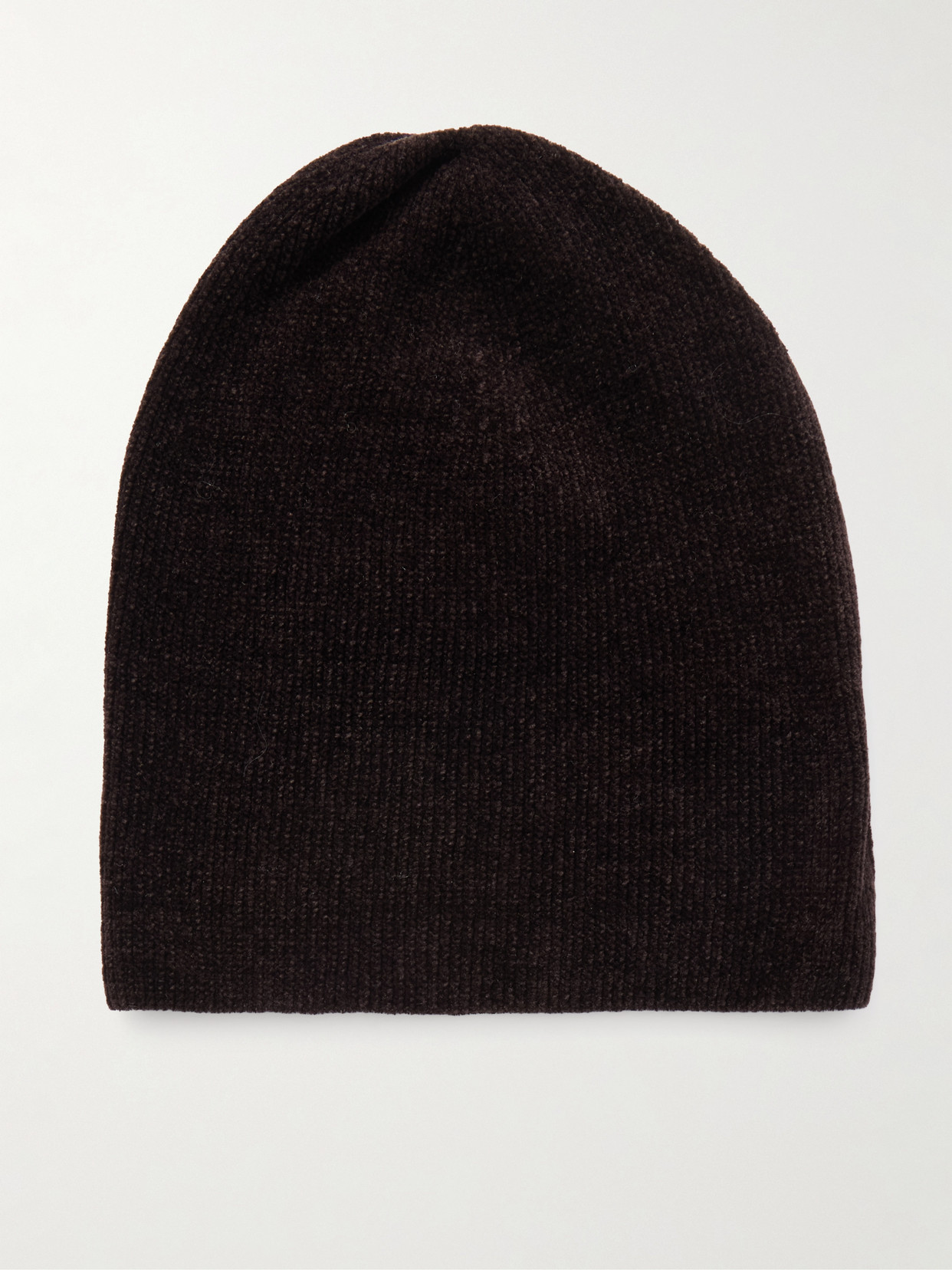 Gabriela Hearst Spire Ribbed Silk Beanie In Brown