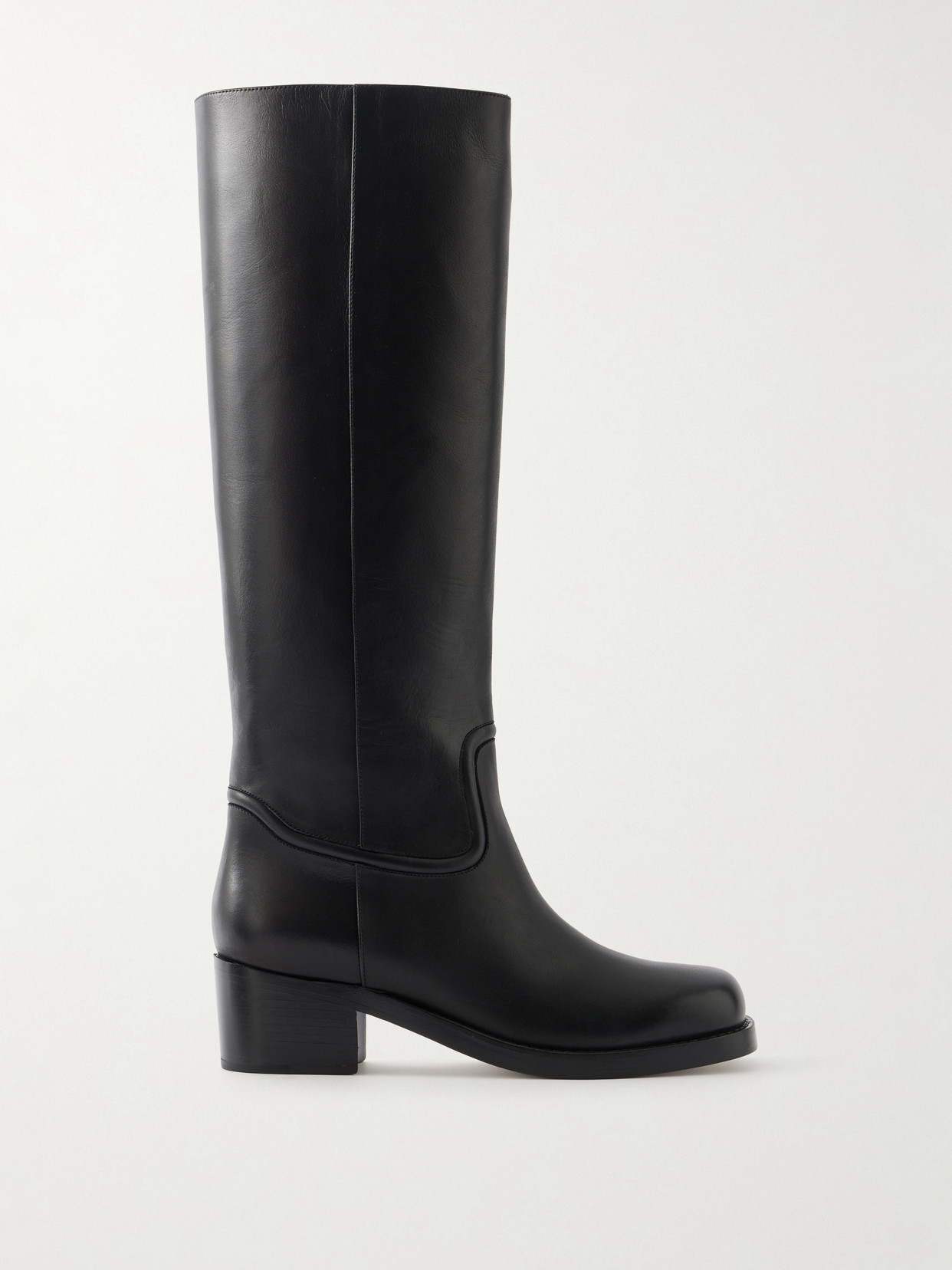 Gabriela Hearst Marion 35 Leather Knee Boot In Black