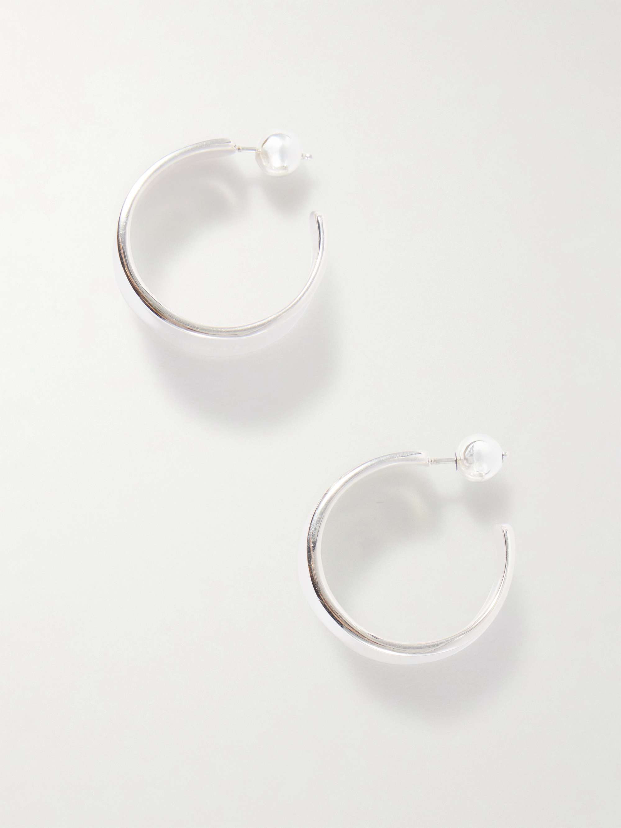 SOPHIE BUHAI Large Wave sterling silver hoop earrings | NET-A-PORTER