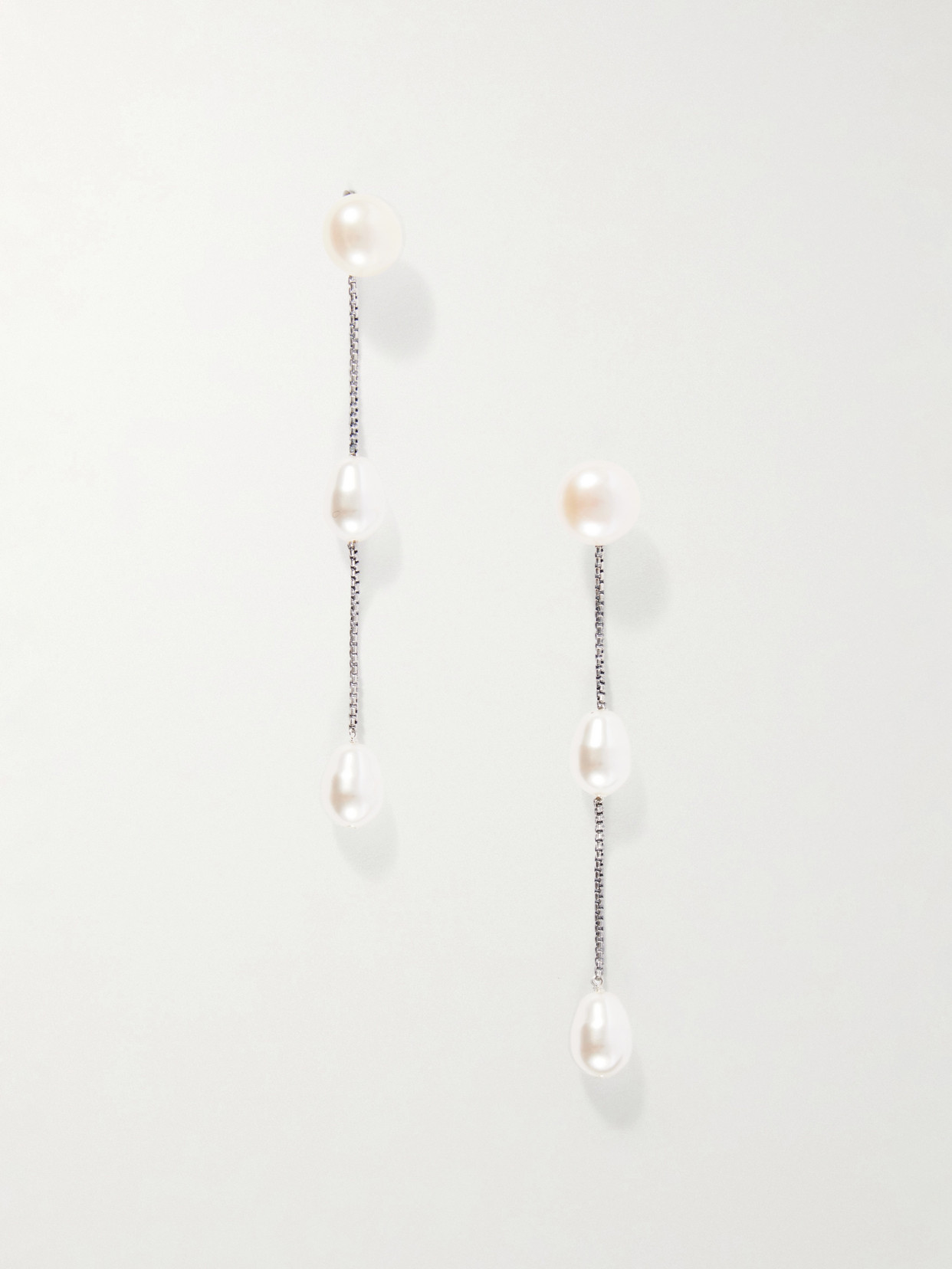 Sophie Buhai Sterling Silver And Pearl Earrings In Metallic