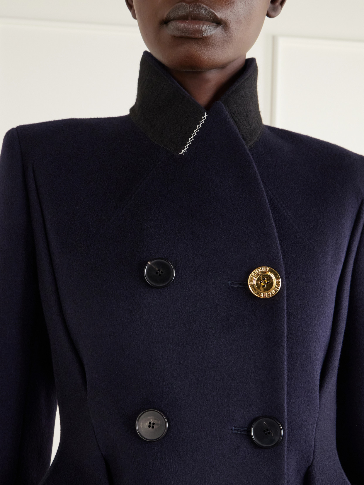 And Cashmere-Blend Double-Breasted Coat