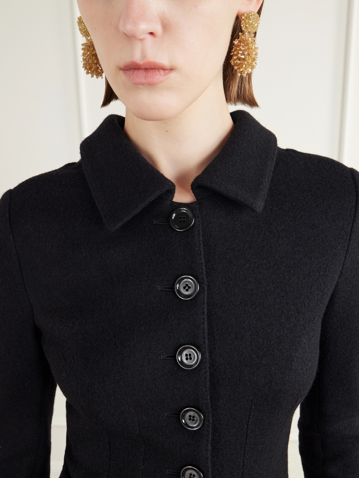 Darted Wool-Felt Jacket