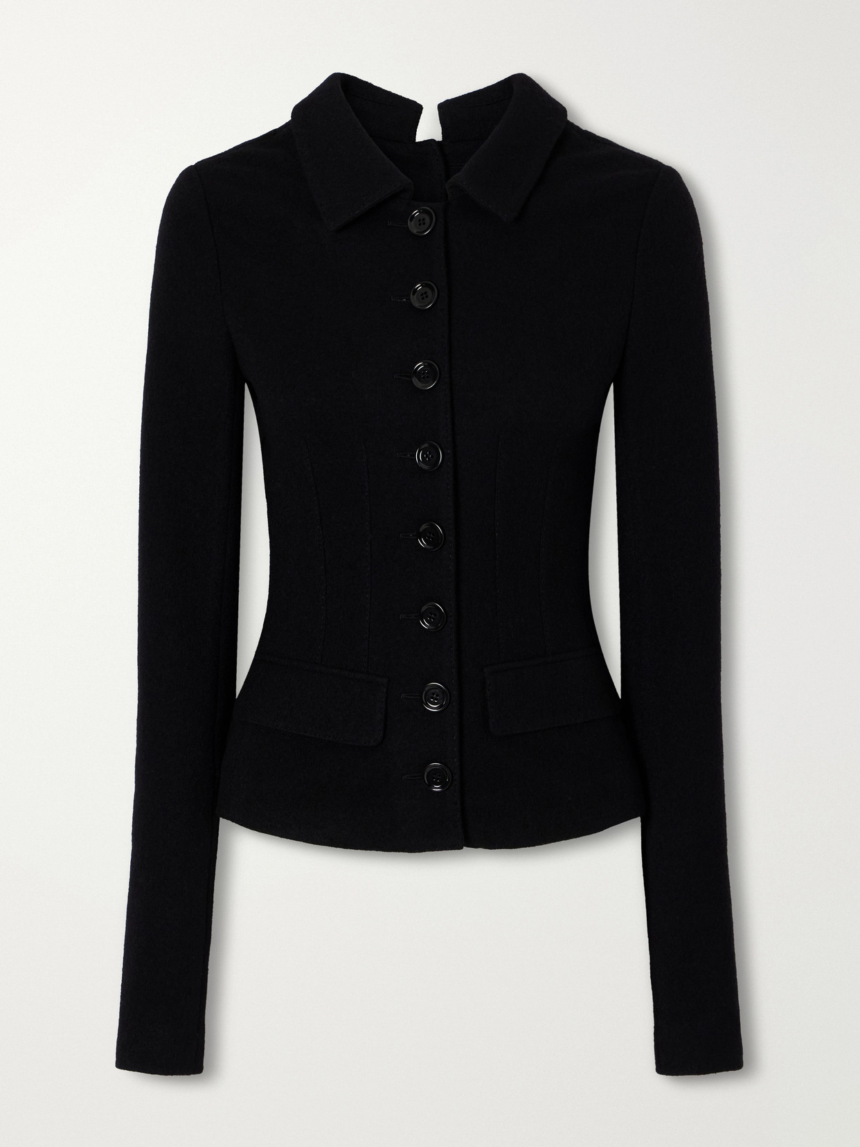 Darted Wool-Felt Jacket