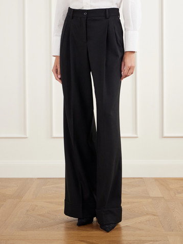 Dolce&Gabbana Wool mid-rise straight-leg pants