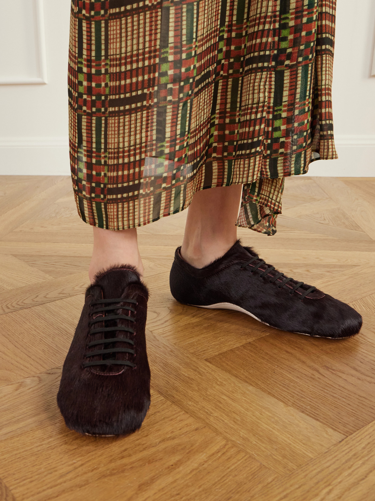 Calf-Hair Sneakers