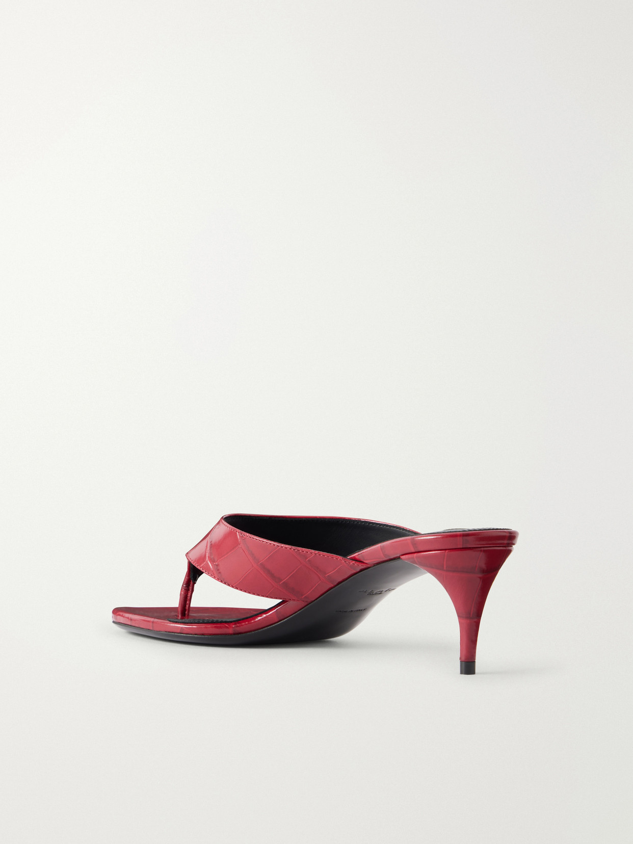 Alaïa - Infra 55 Croc-Effect Leather Thong Sandals