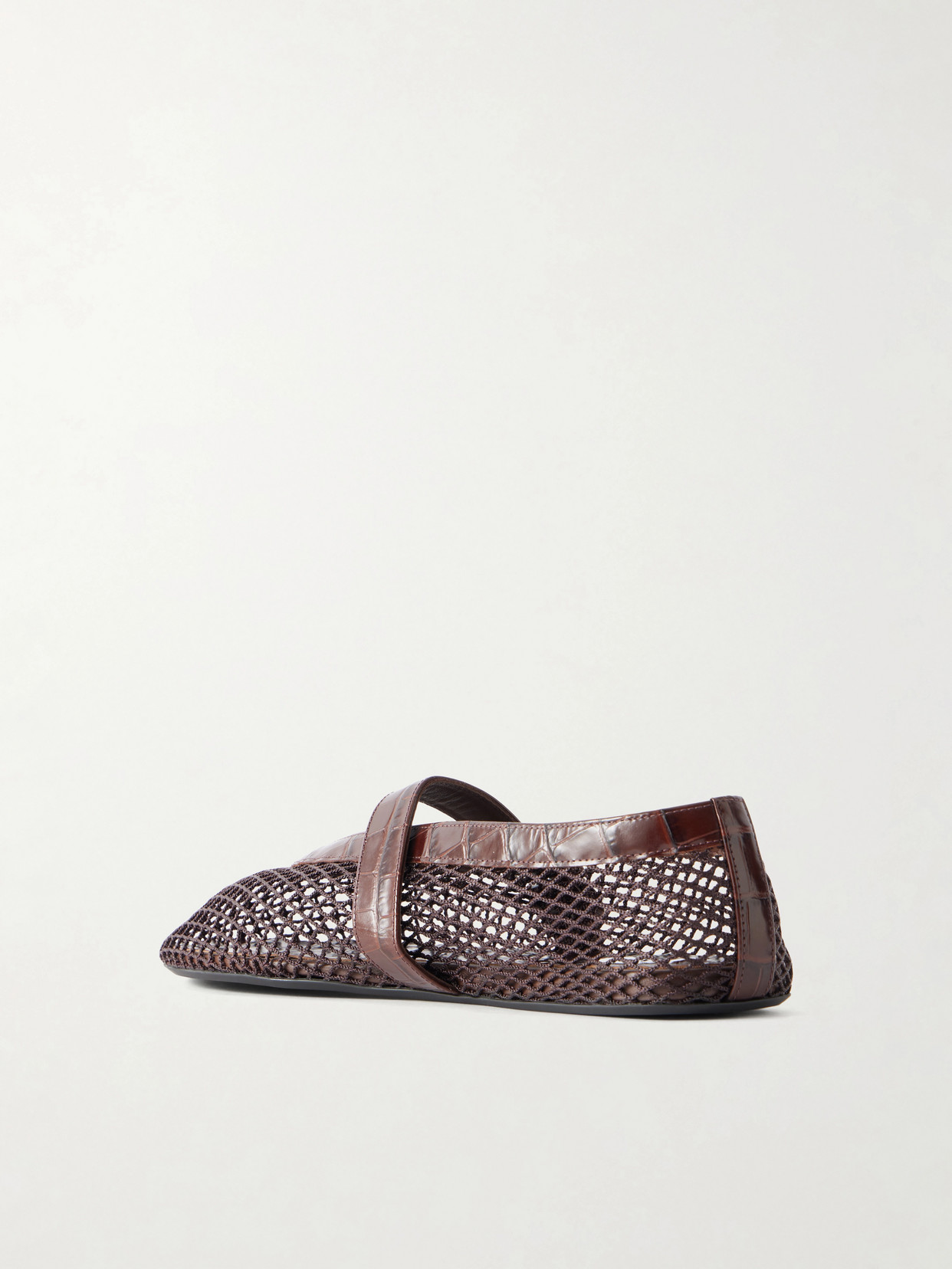 Alaïa - La Ballerine Croc-Effect Ballet Flats