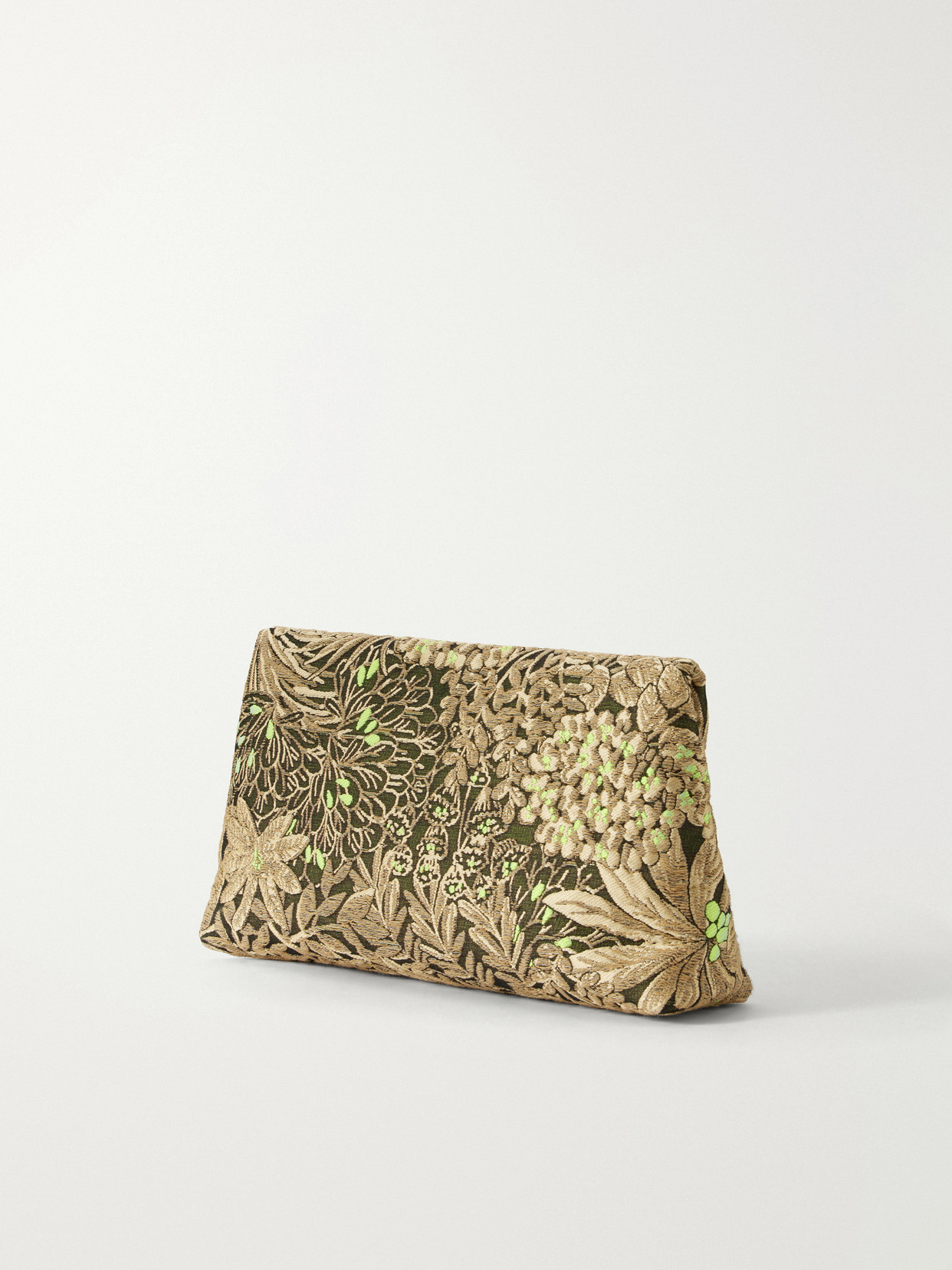 Floral-Jacquard Shoulder Bag