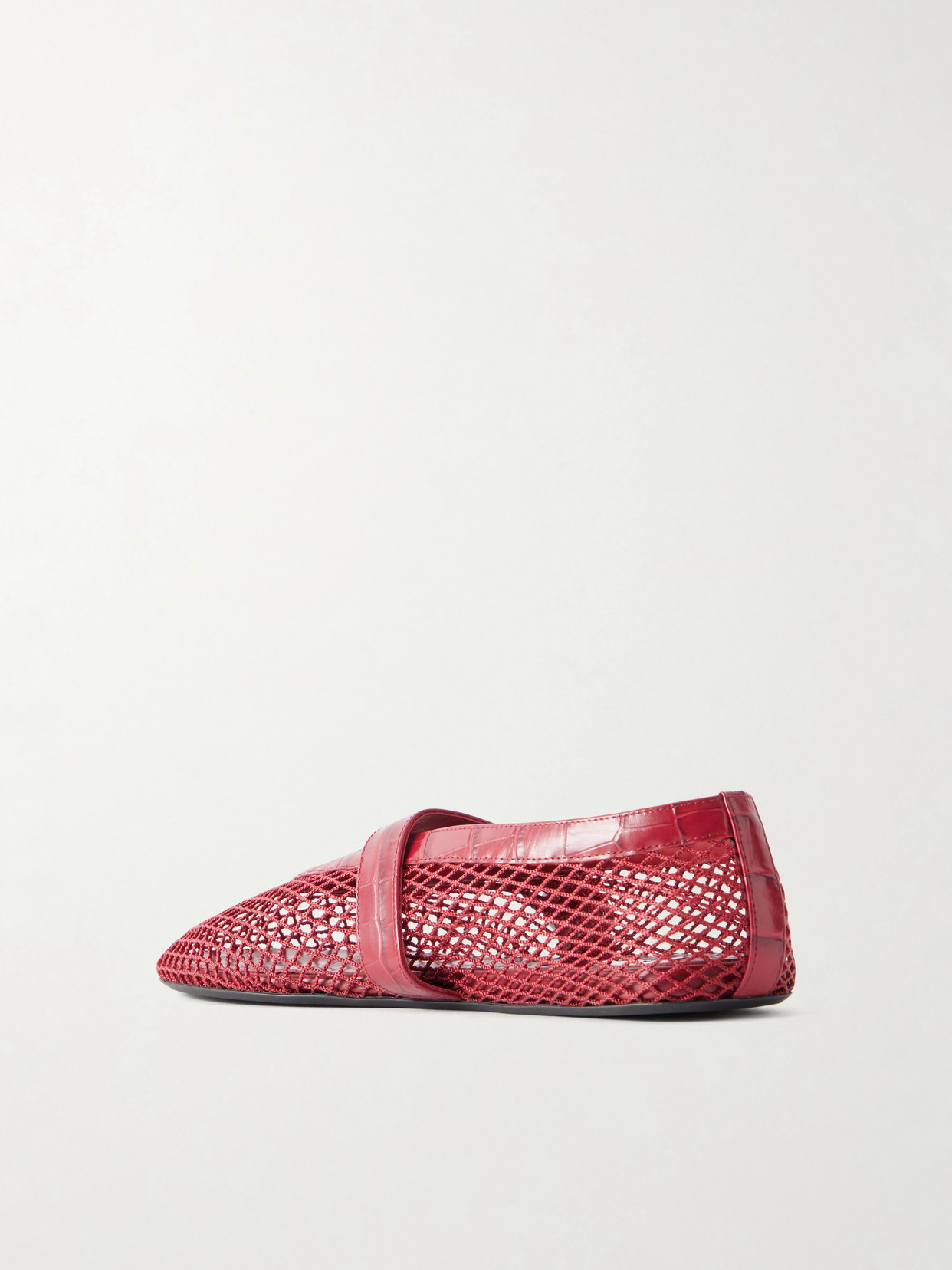 Alaïa - La Ballerine Croc-Effect Ballet Flats