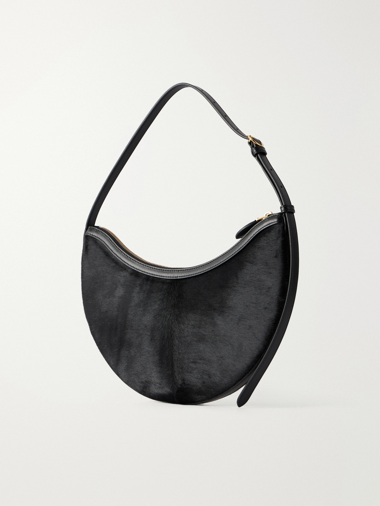 Alaïa - Demi Lune Leather-Trimmed Calf-Hair Shoulder Bag