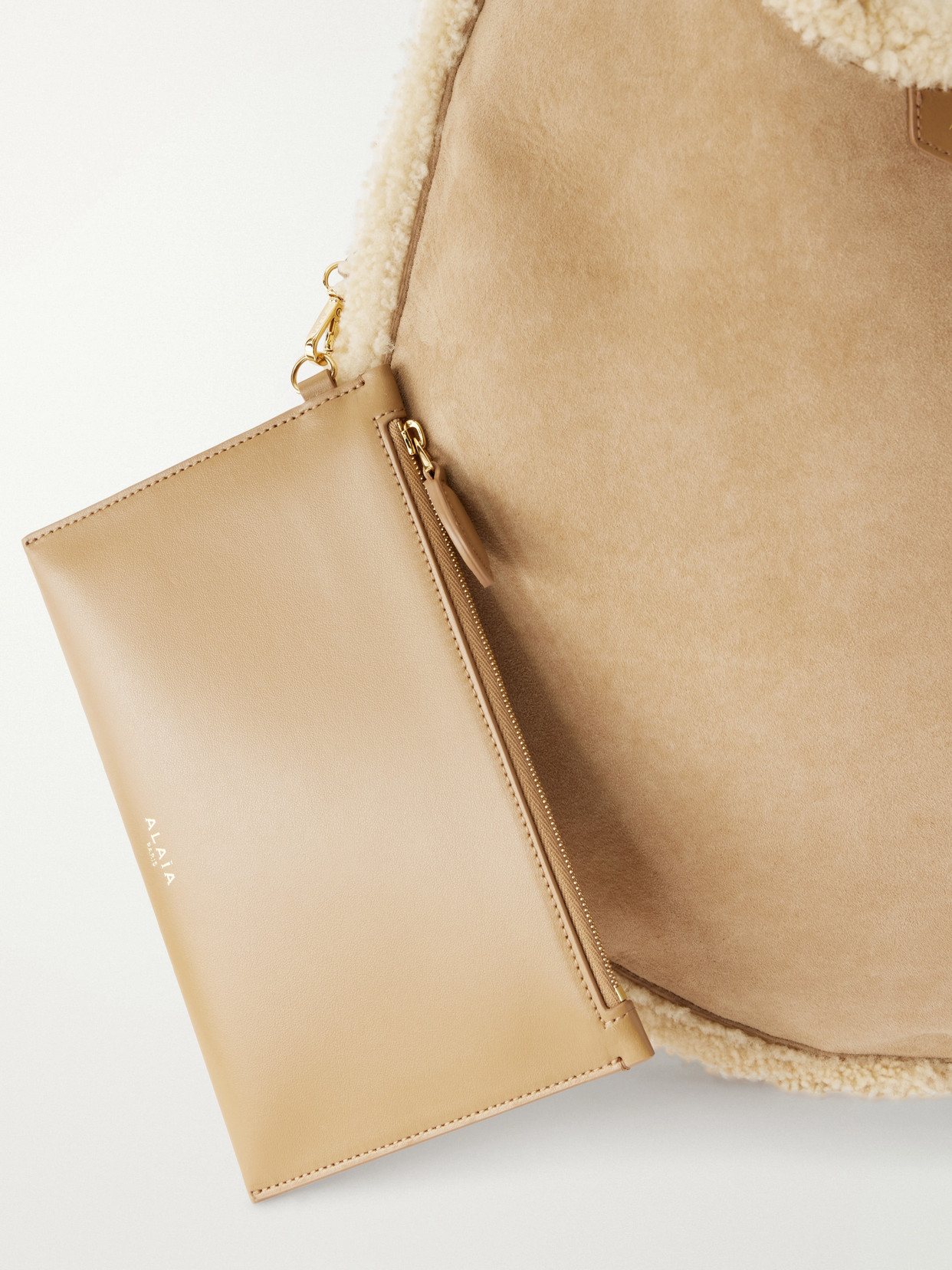 Alaïa - One Piece Medium Merino Shearling Shoulder Bag