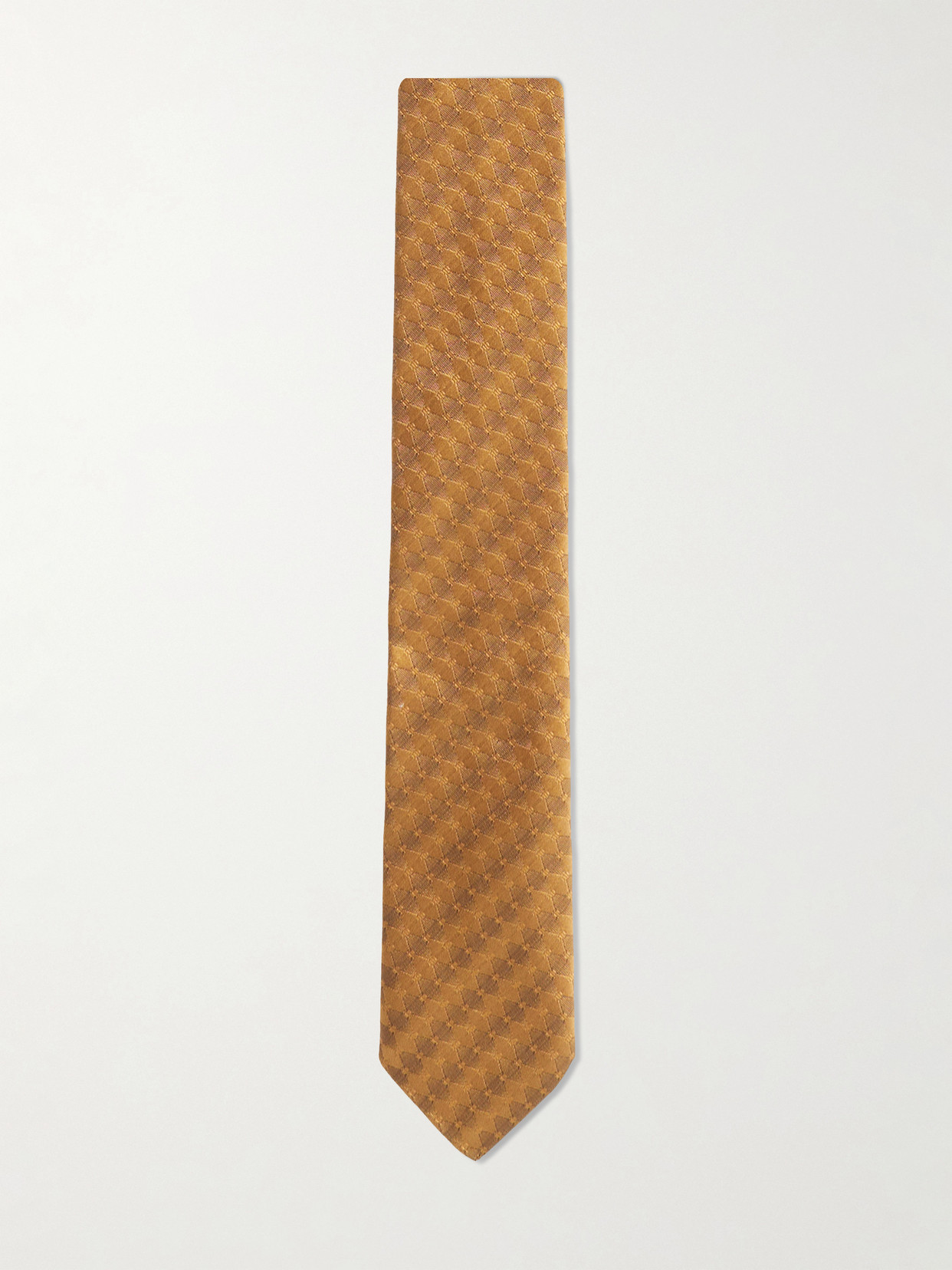 Dries Van Noten Silk-jacquard Tie In Yellow