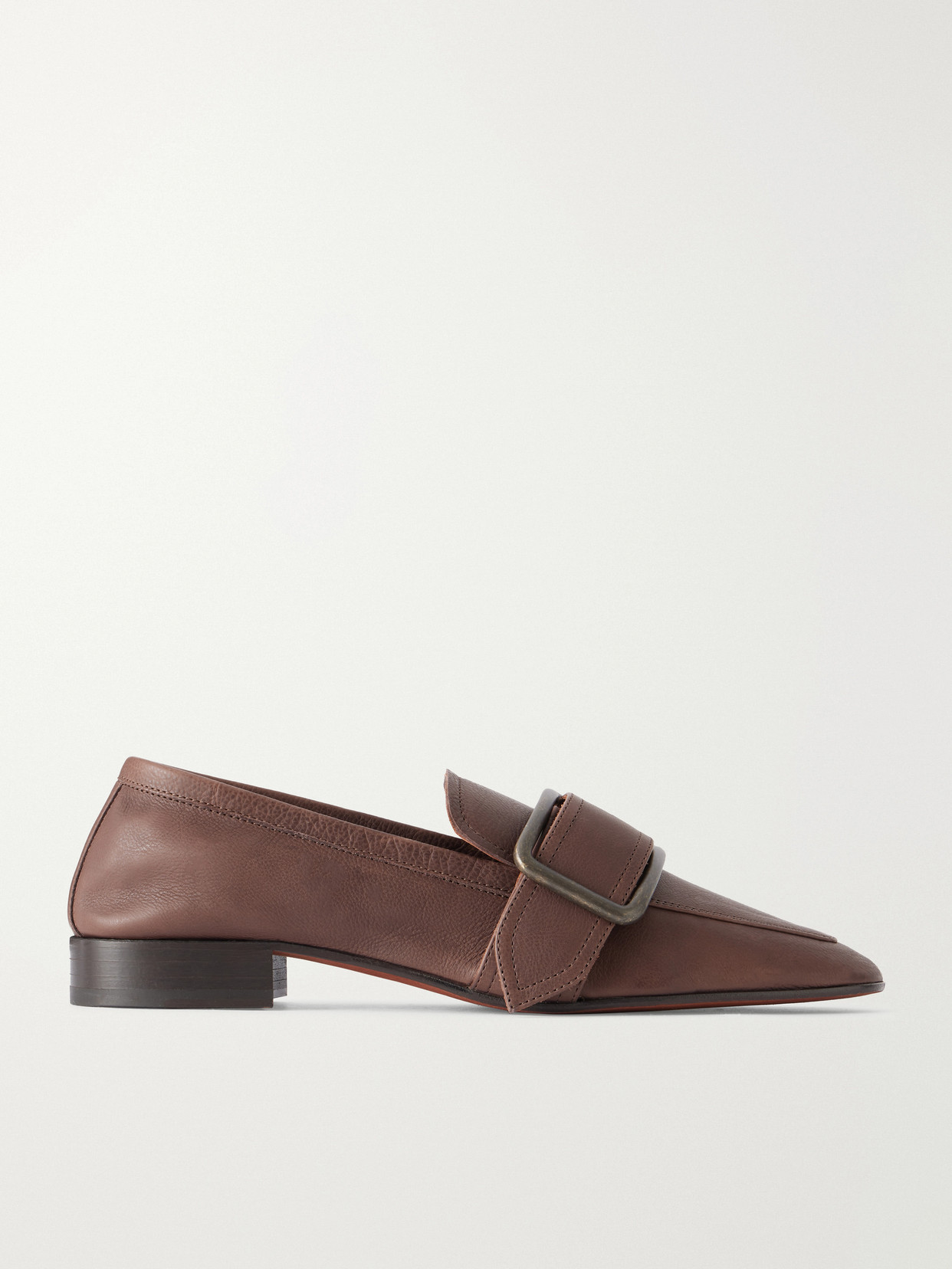 Dries Van Noten Buckle-detailed Leather Loafers In Brown