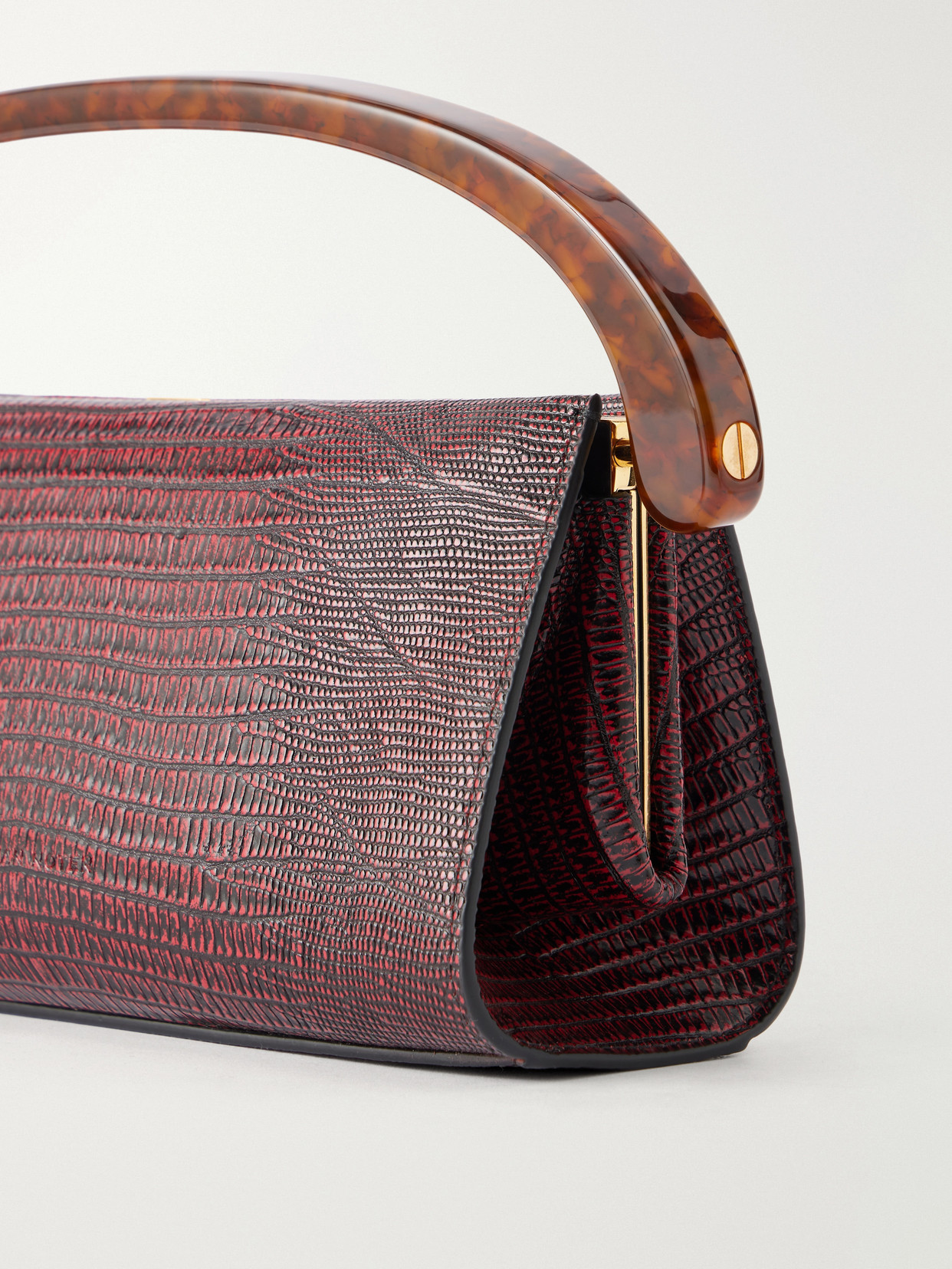 Croc-Effect Leather Tote