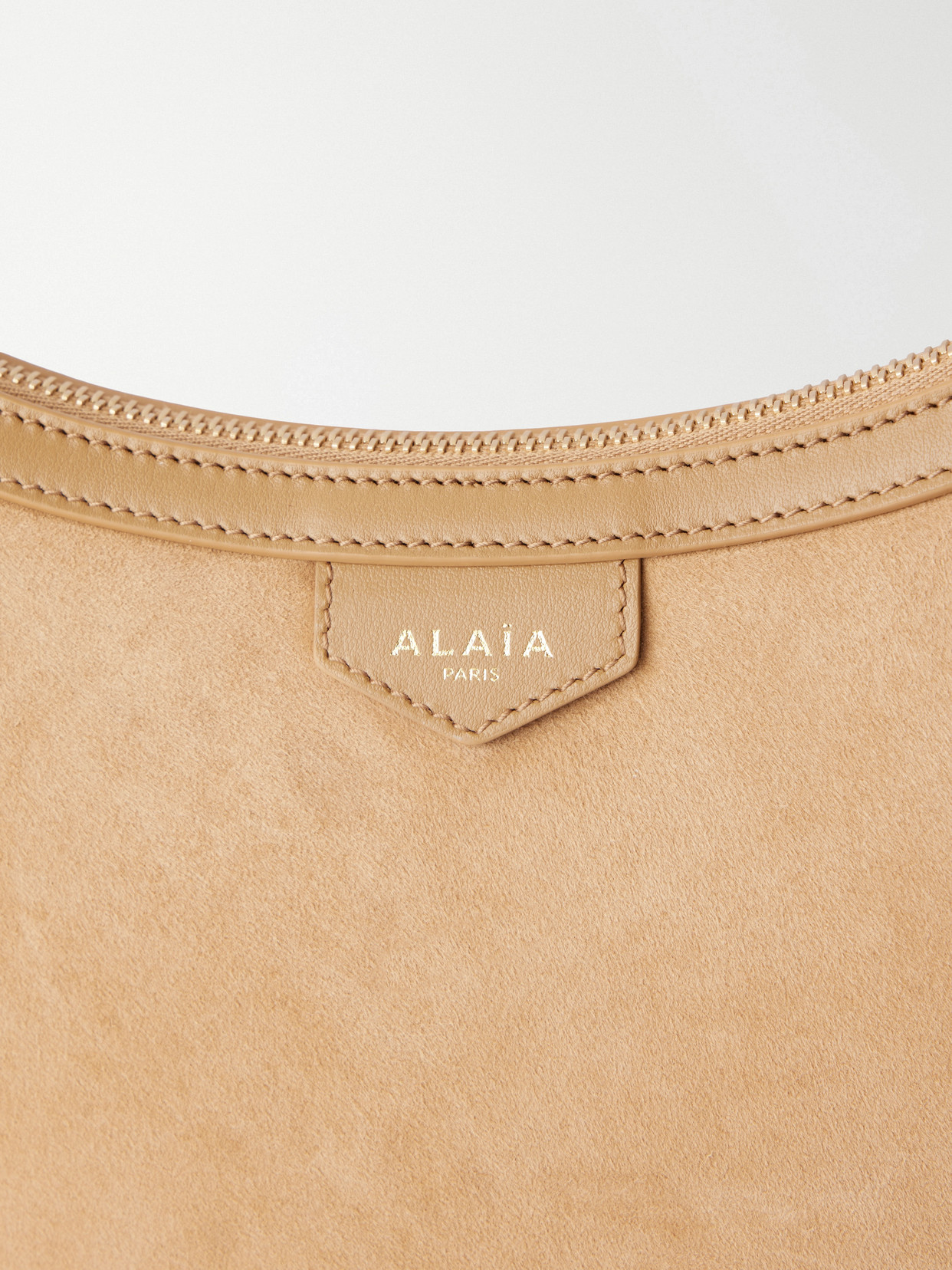 Alaïa - Demi Lune Shearling-Trimmed Shoulder Bag