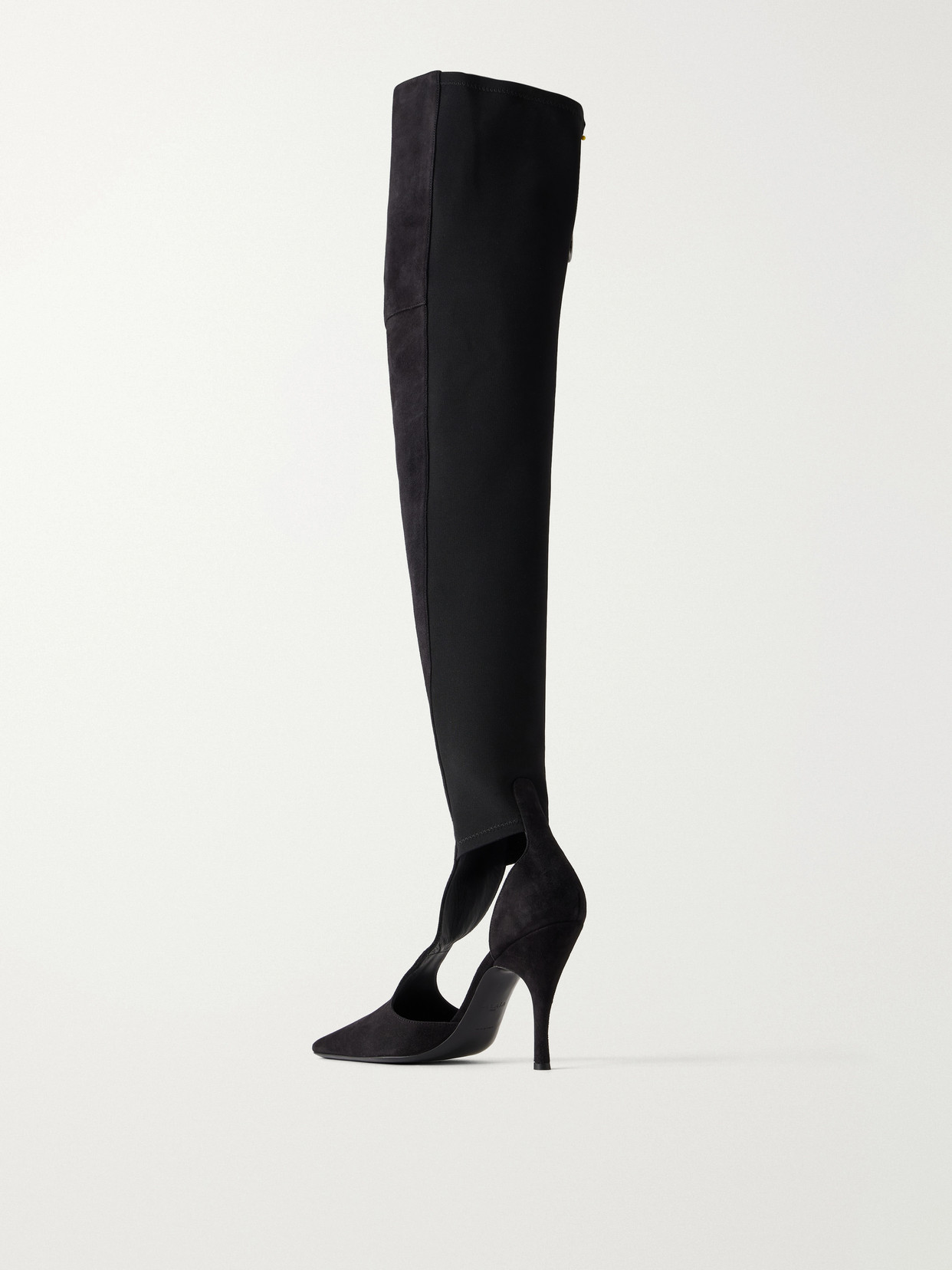 Alaïa - Cuissardes 100 Suede And Stretch-Knit Over-The-Knee Boots