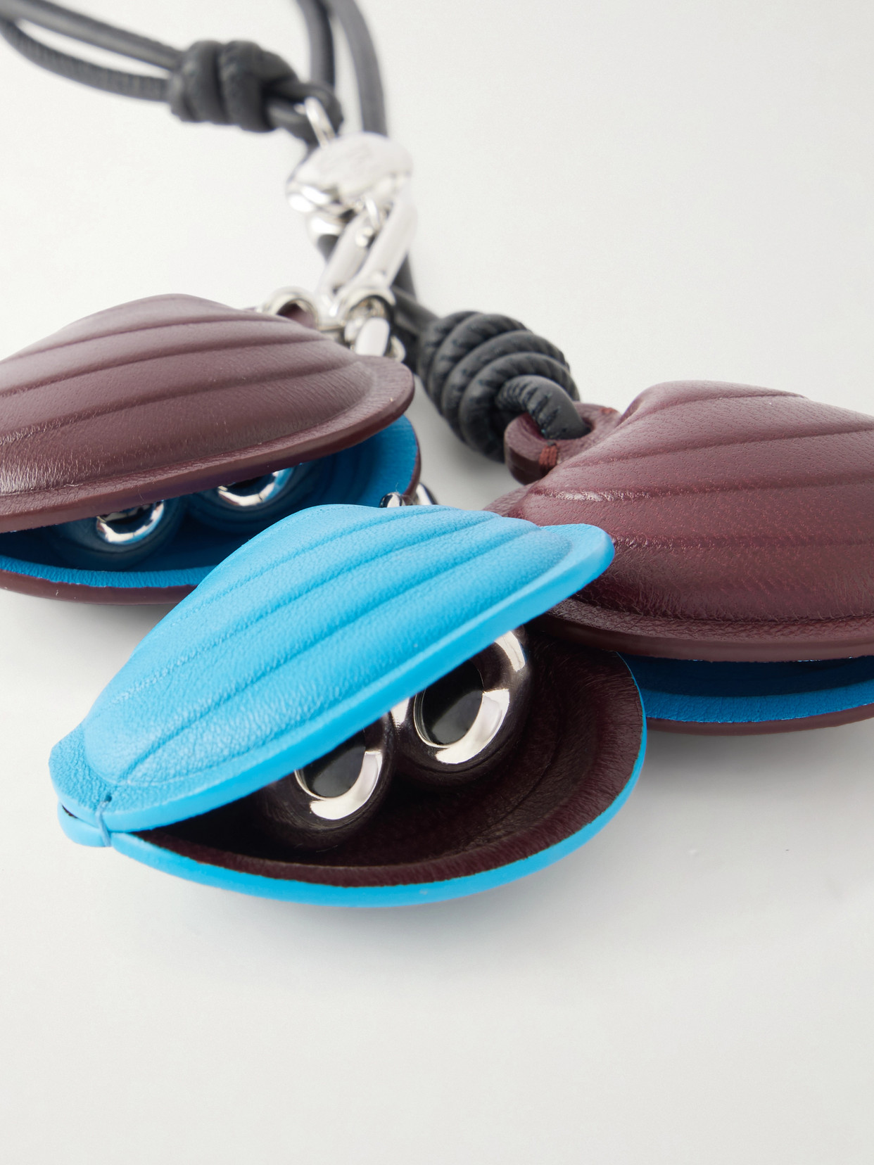 Loewe Shell Leather Bag Charm In Multi