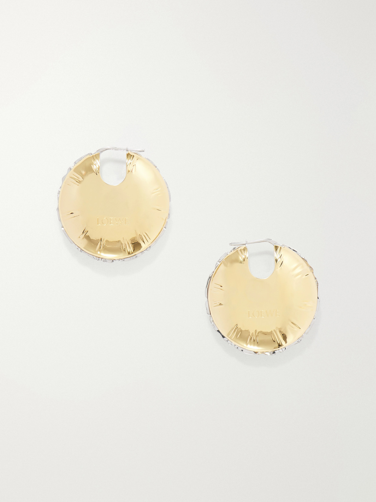 Loewe Inflated Balloon Silver And Gold-tone Earrings