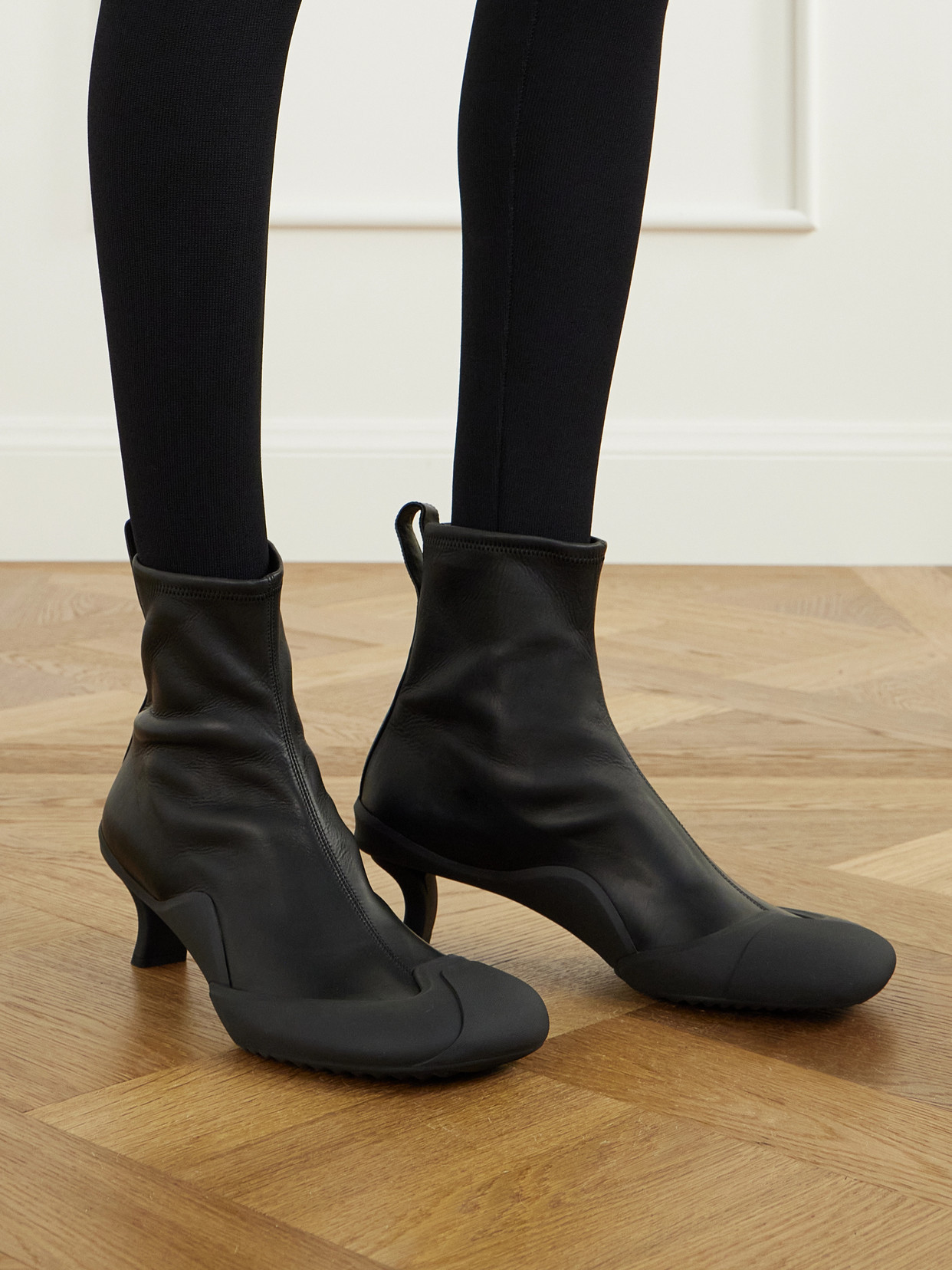 Dive 45 Rubber-Trimmed Ankle Boots