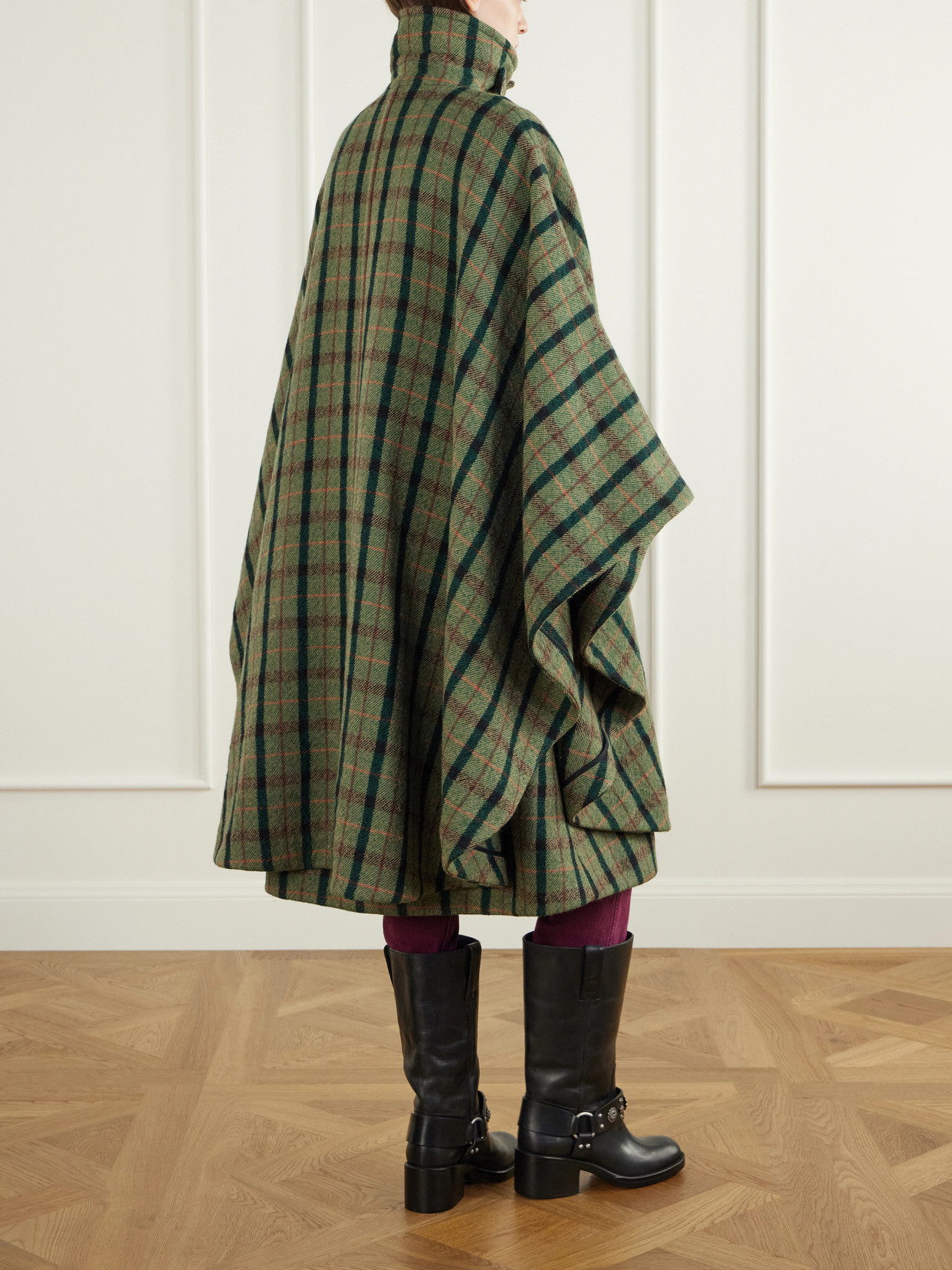 Chloé - Checked Wool And Cotton-Blend Coat