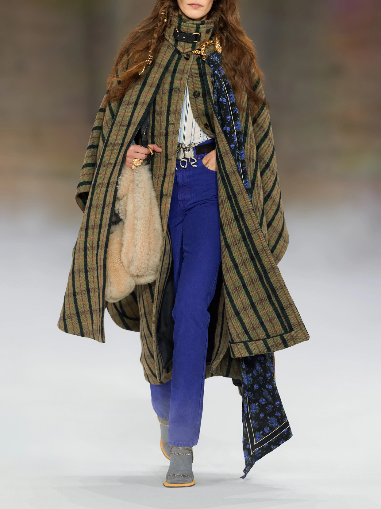 Chloé - Checked Wool And Cotton-Blend Coat