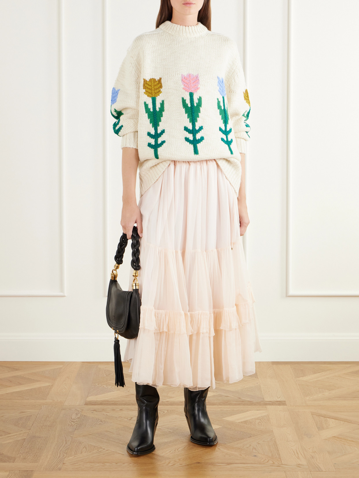 Chloé - Floral-Intarsia Sweater