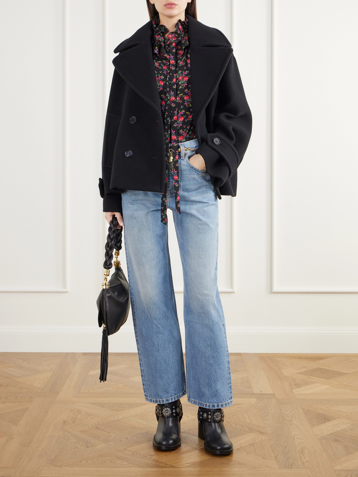 Chloé - Ruffled-Collar Floral-Print Silk Crepe De Chine Blouse