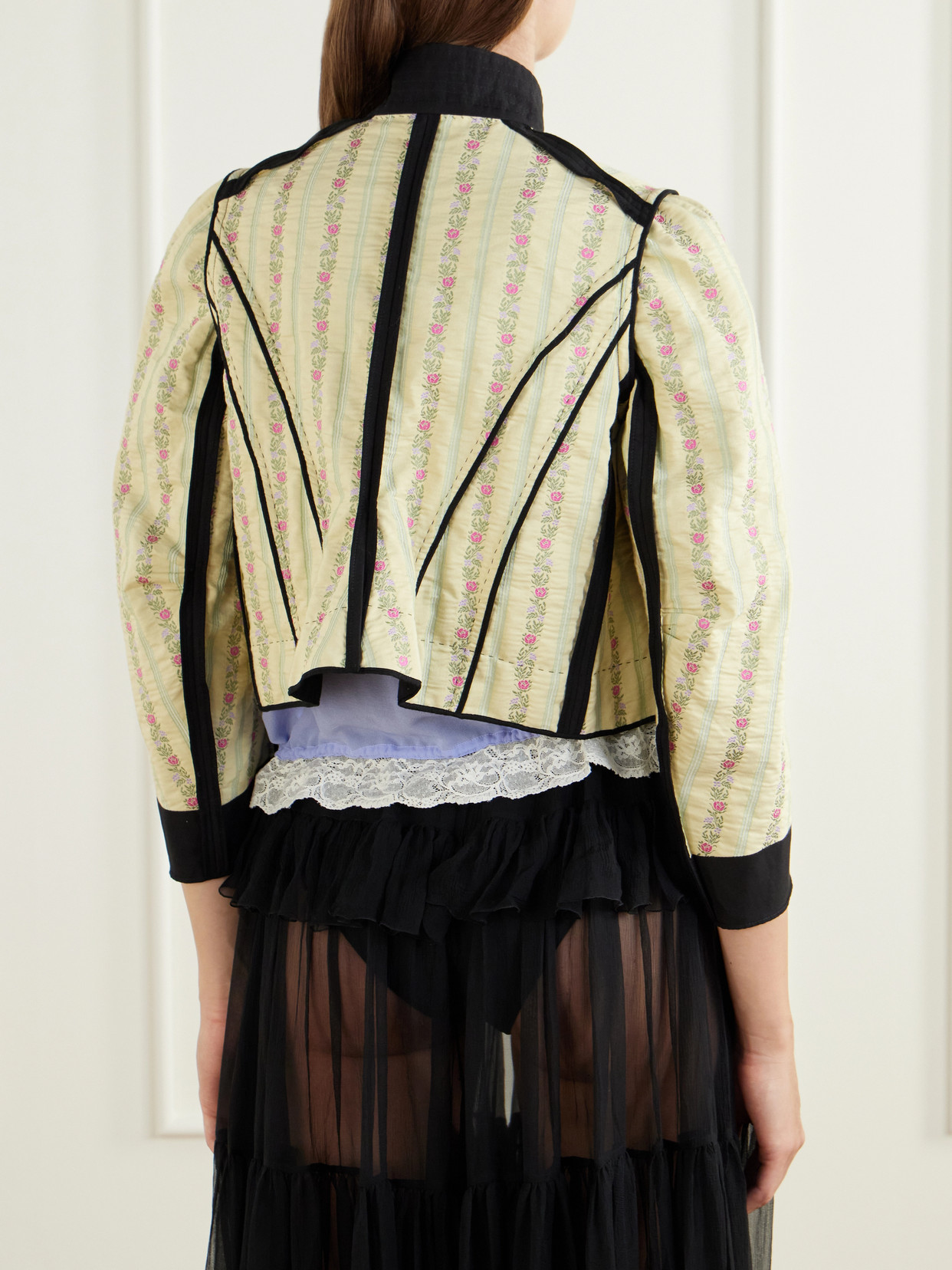 Chloé - Floral-Jacquard Linen And Cotton-Blend Poplin Jacket