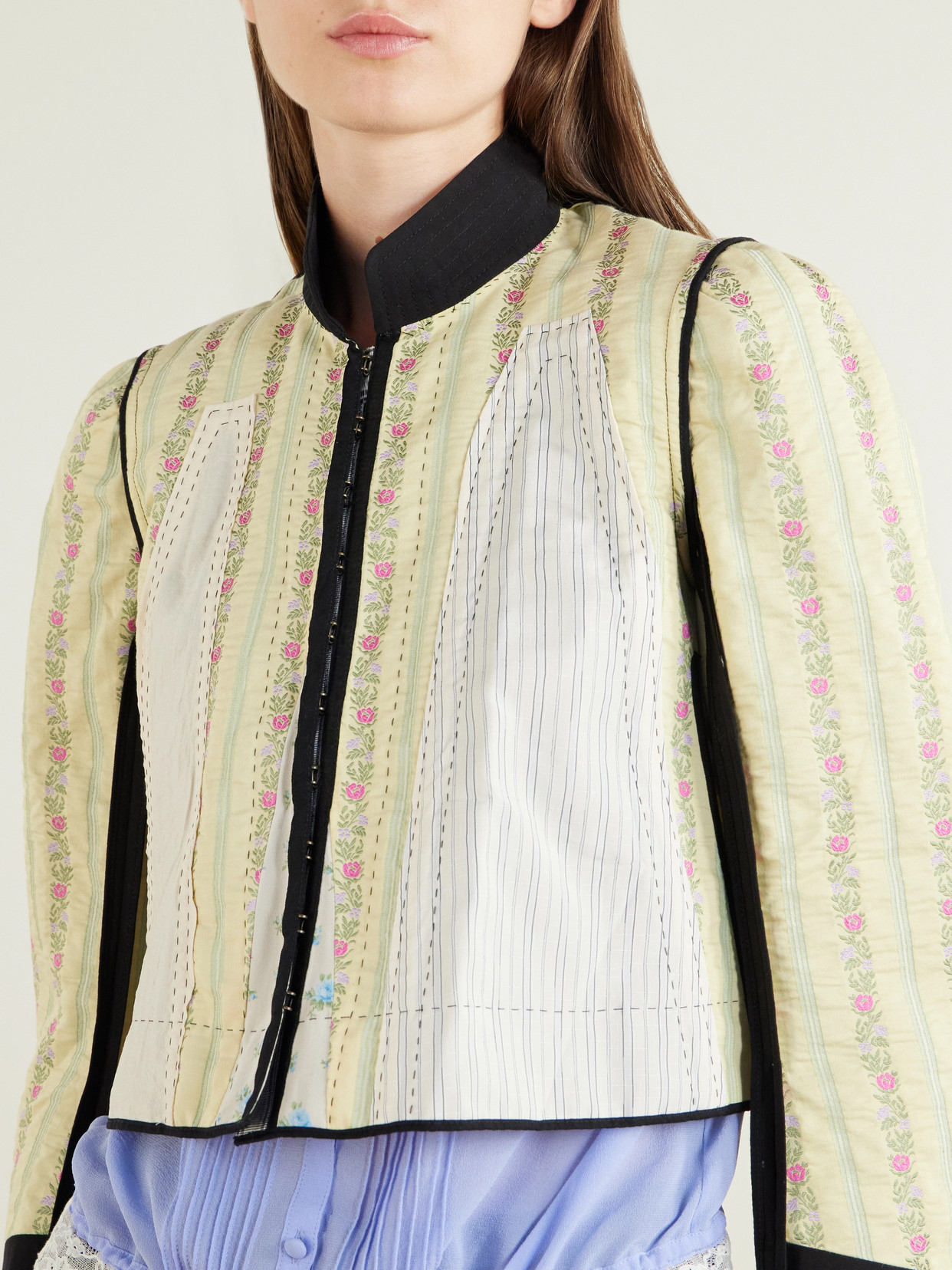 Chloé - Floral-Jacquard Linen And Cotton-Blend Poplin Jacket