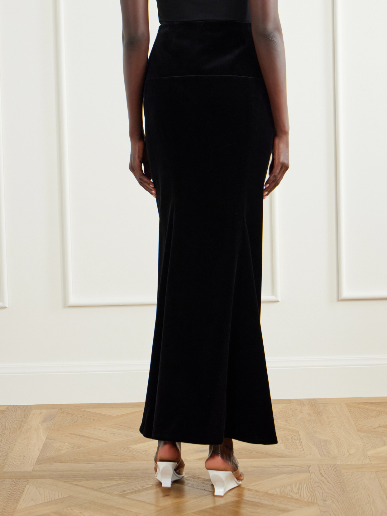 Alaïa - Cotton-Velvet Midi